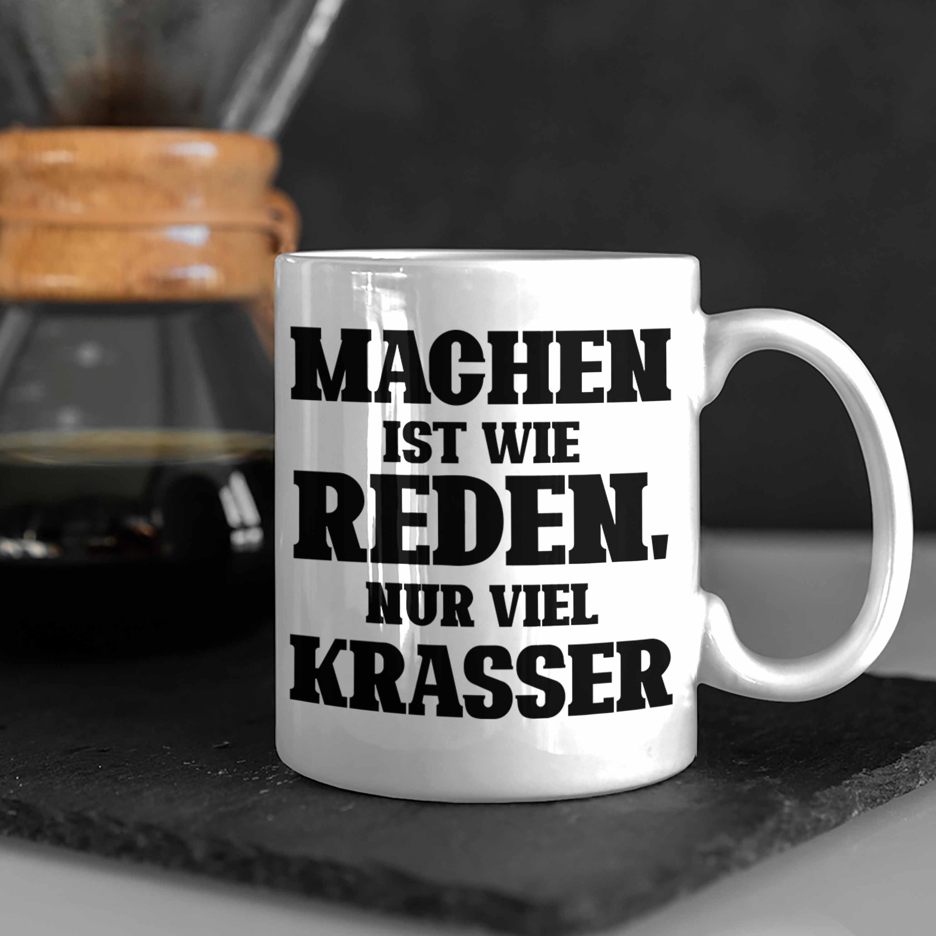 Trendation Tasse Lustige "Machen für Wie Geschenk Mac Tasse Weiss Ist Nur Krasser" Viel Reden