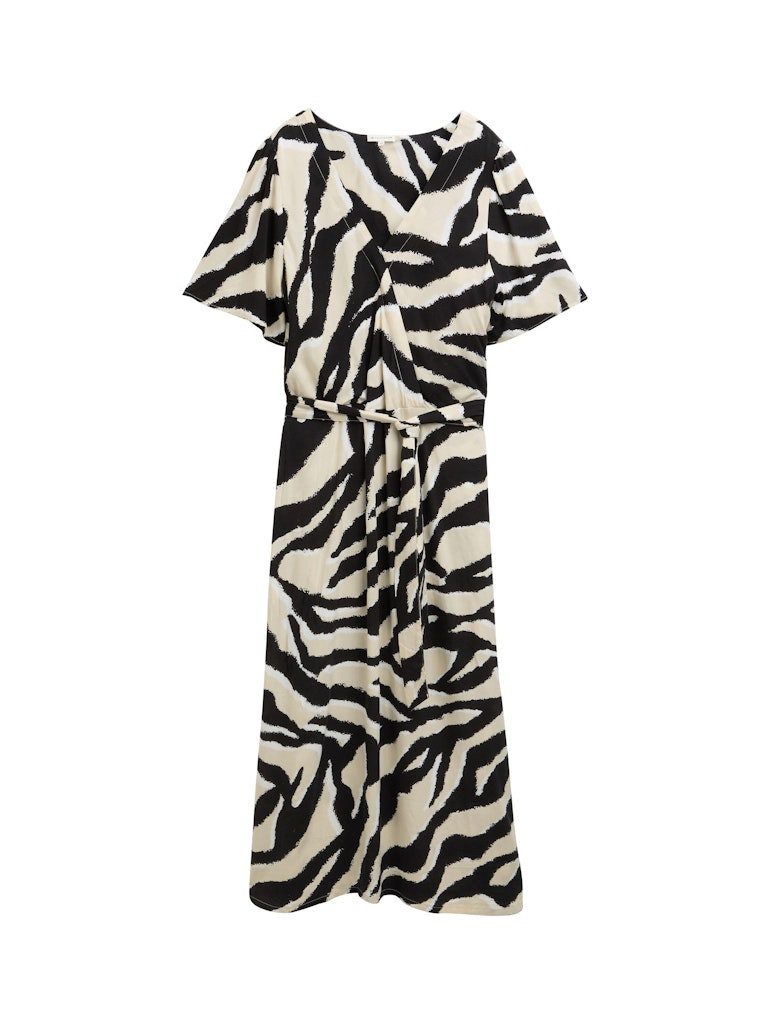 TOM TAILOR Cocktailkleid dress printed wrapped abstract beige zebra günstig online kaufen
