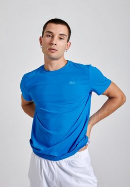 SPORTKIND Funktionsshirt Tennis T-Shirt Rundhals Herren & Jungen cyan blau