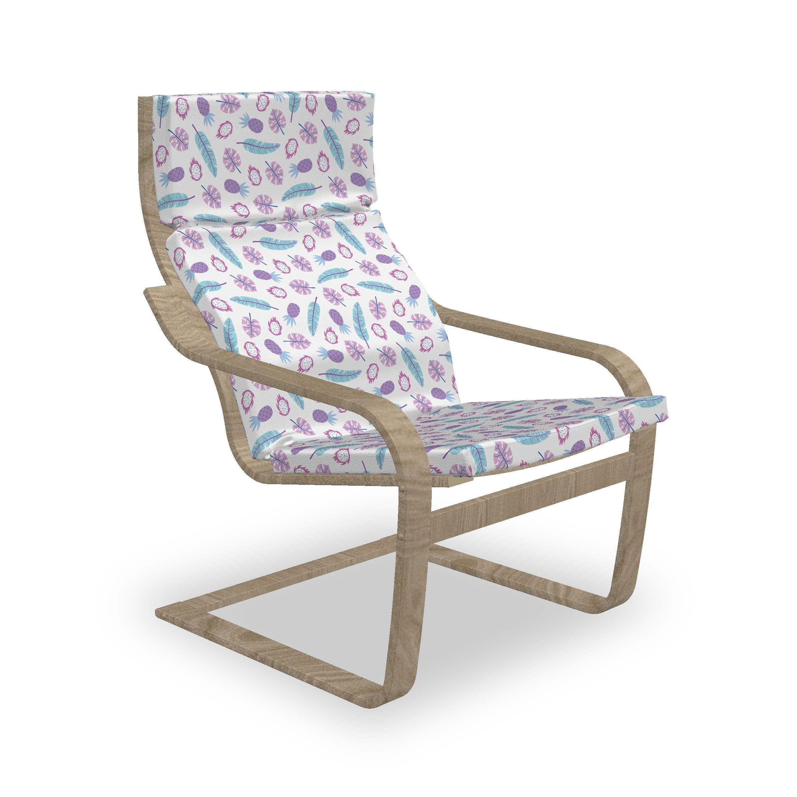 Drachen Feder Muster mit Hakenschlaufe Sitzkissen der Abakuhaus Reißverschluss, Stuhlkissen und Stuhlkissen mit Wiederholendes