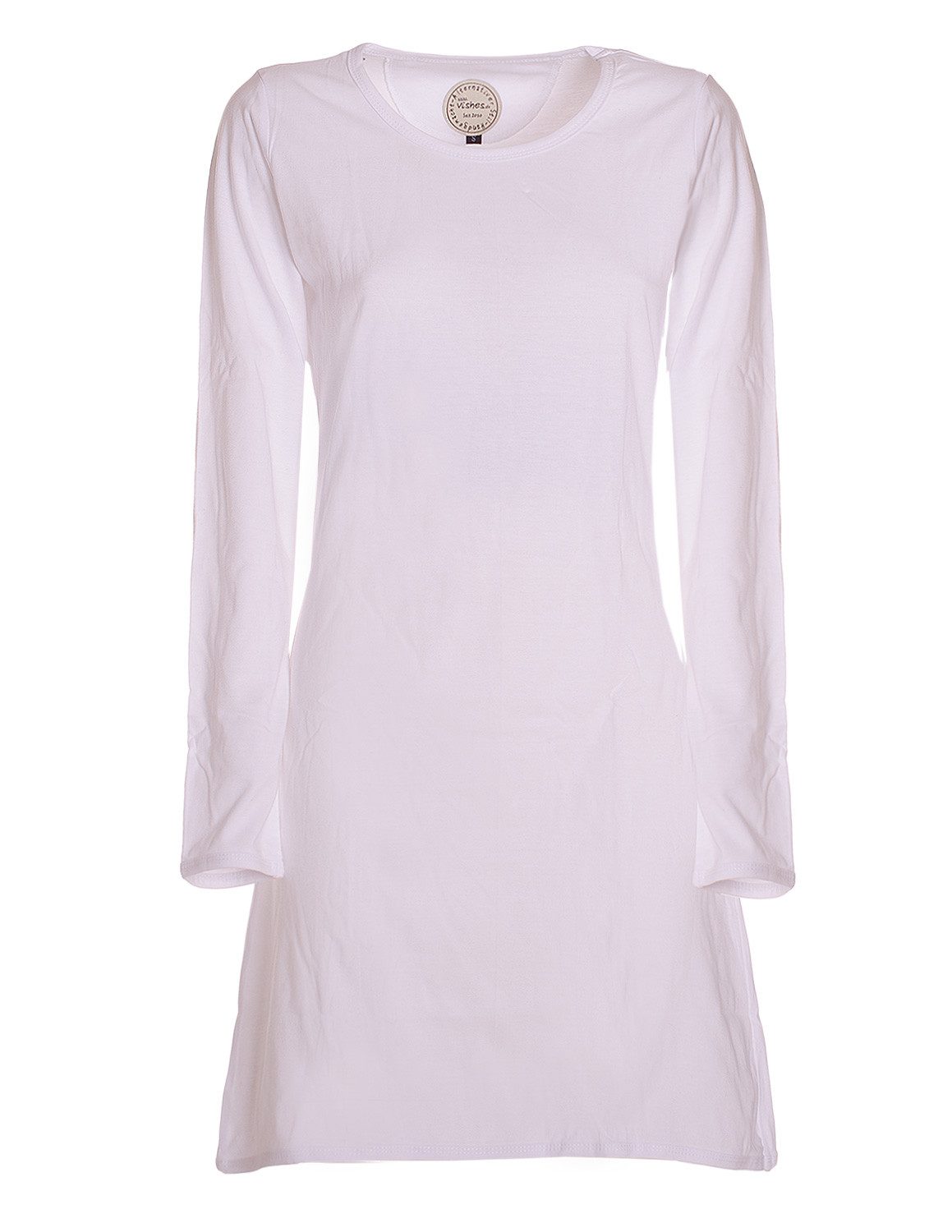 Vishes Jerseykleid Langarmkleid Damen Einfarbig A-Linie Baumwoll-Jersey Alternative Mode, Boho, Hippie, Ethno, Festival