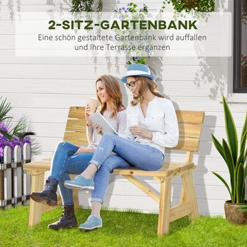 Outsunny Bank Gartenbank (Set, 1-St., 1 x Gartenbank), Kiefernholz