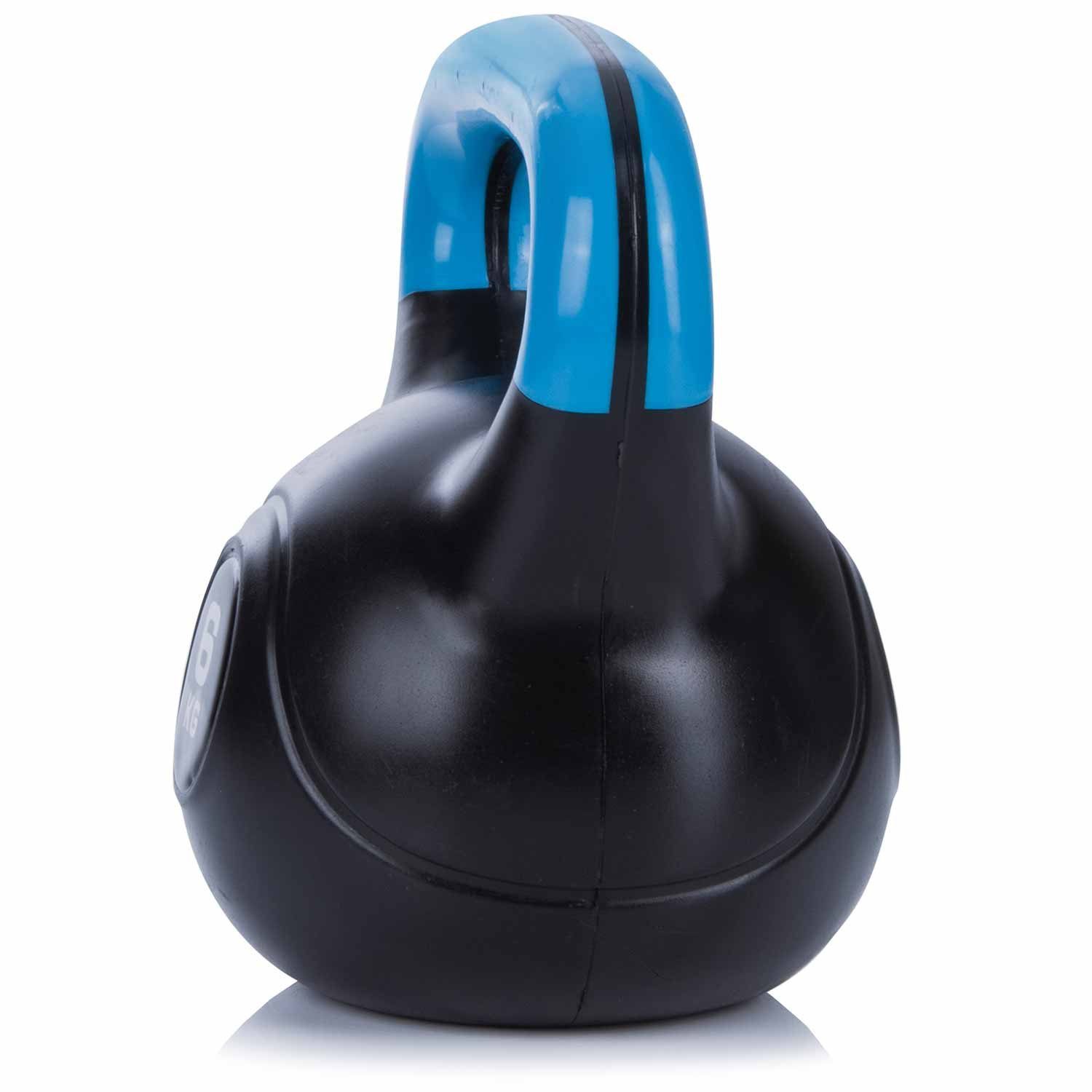 Body & Mind Kettlebell Body & Mind Kettlebell 2–20 kg – Profi Kettlebell mit Kunststoffmantel, (Profi Schwunghantel), Kraftraining Workout Gewicht (6 kg)