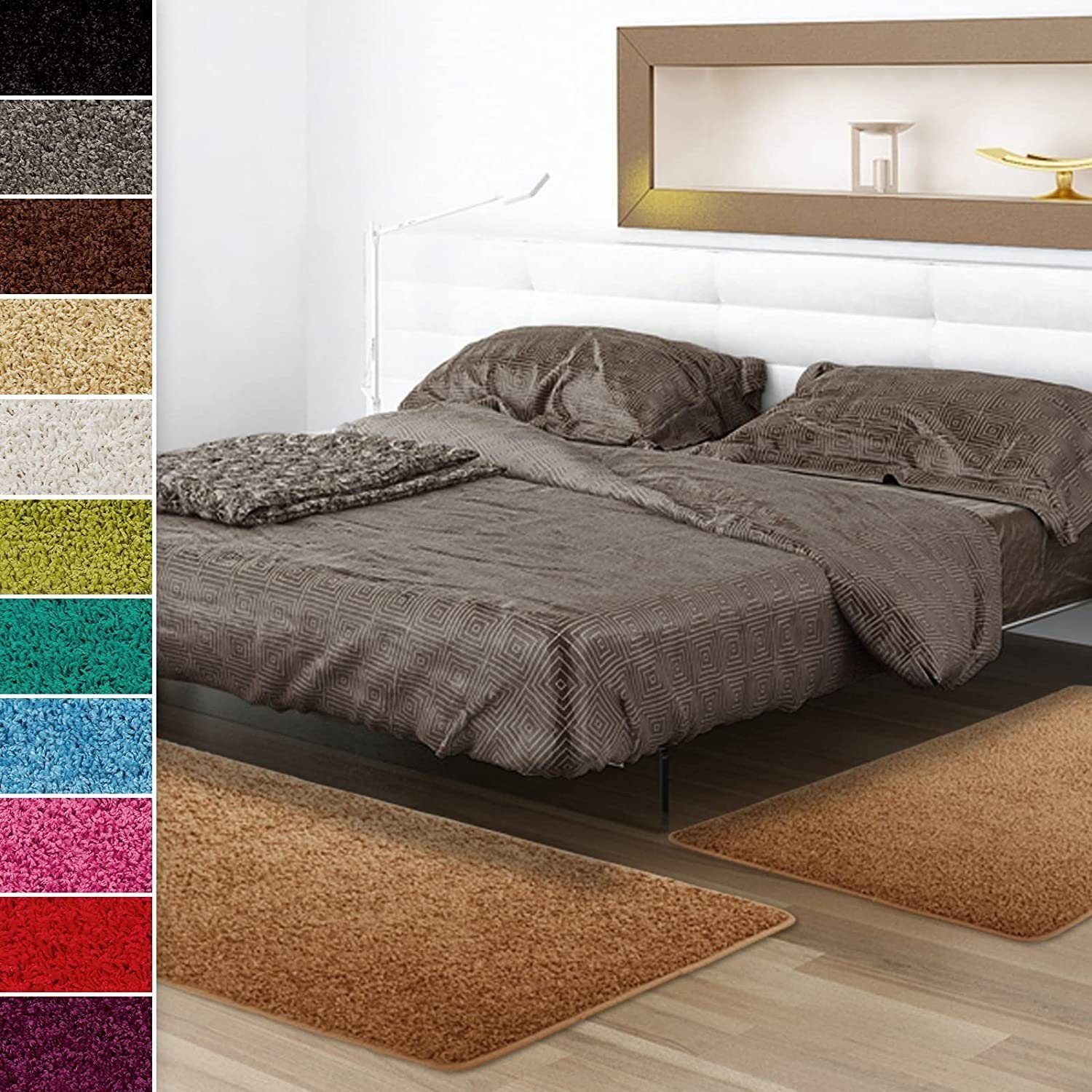 casa pura Hochflor-Bettumrandung Sphinx, 11 Farben, Teppichläufer, ideal im günstig online kaufen