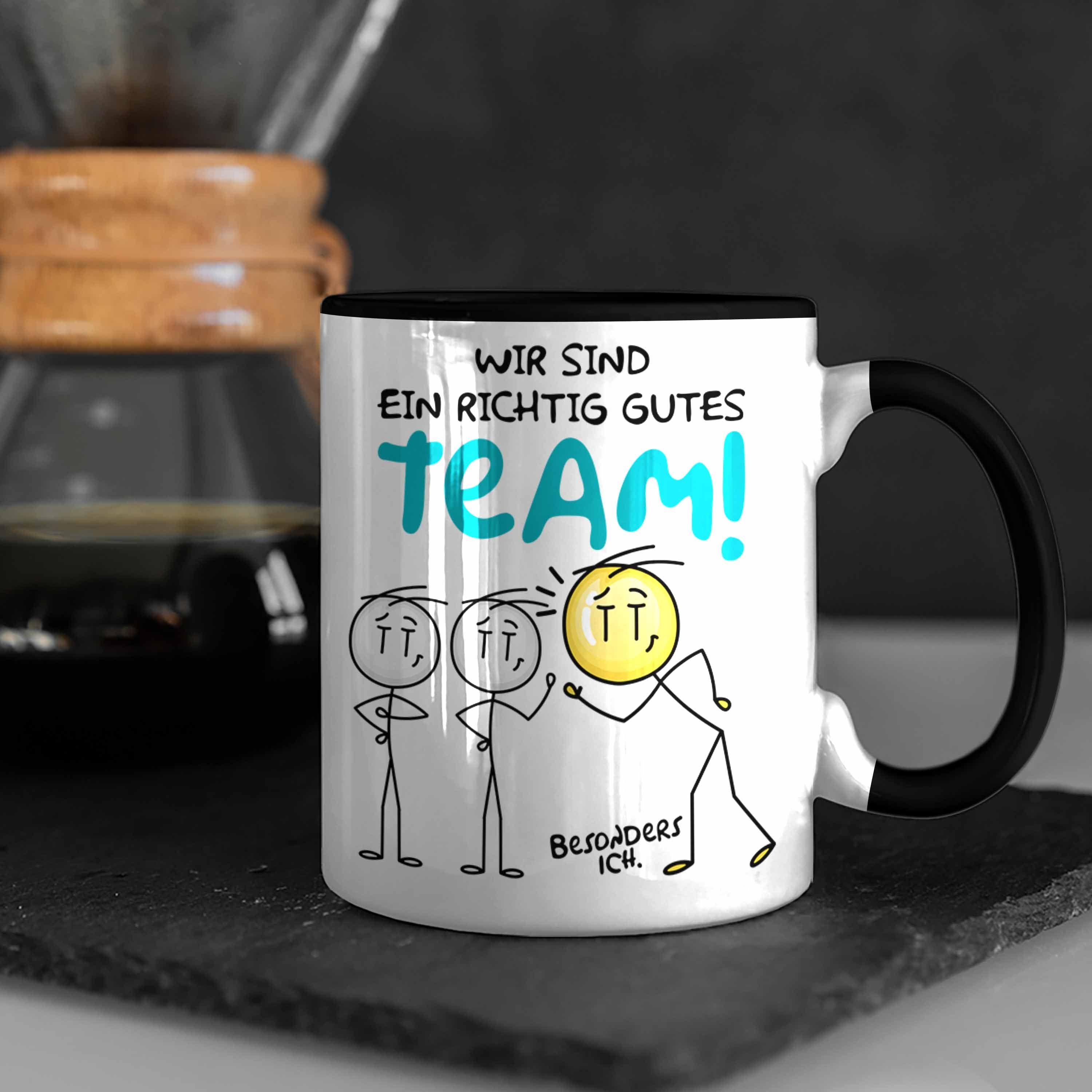 Geschenk für Trendation Bestes Kaffeetasse Tasse Team Dankeschön Schwarz Geschenkidee Dan Tasse