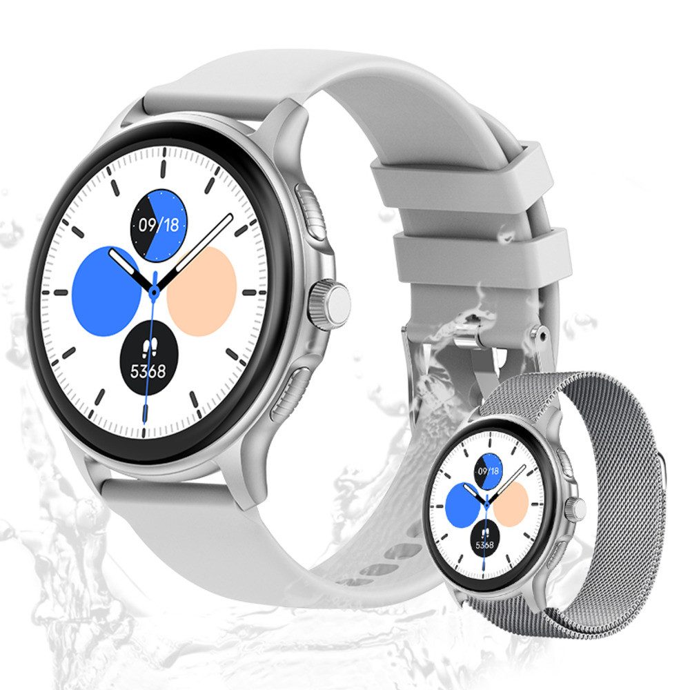 Herren’s und Damen's IP68 Wasserdicht Fitness-Tracker Smartwatch
