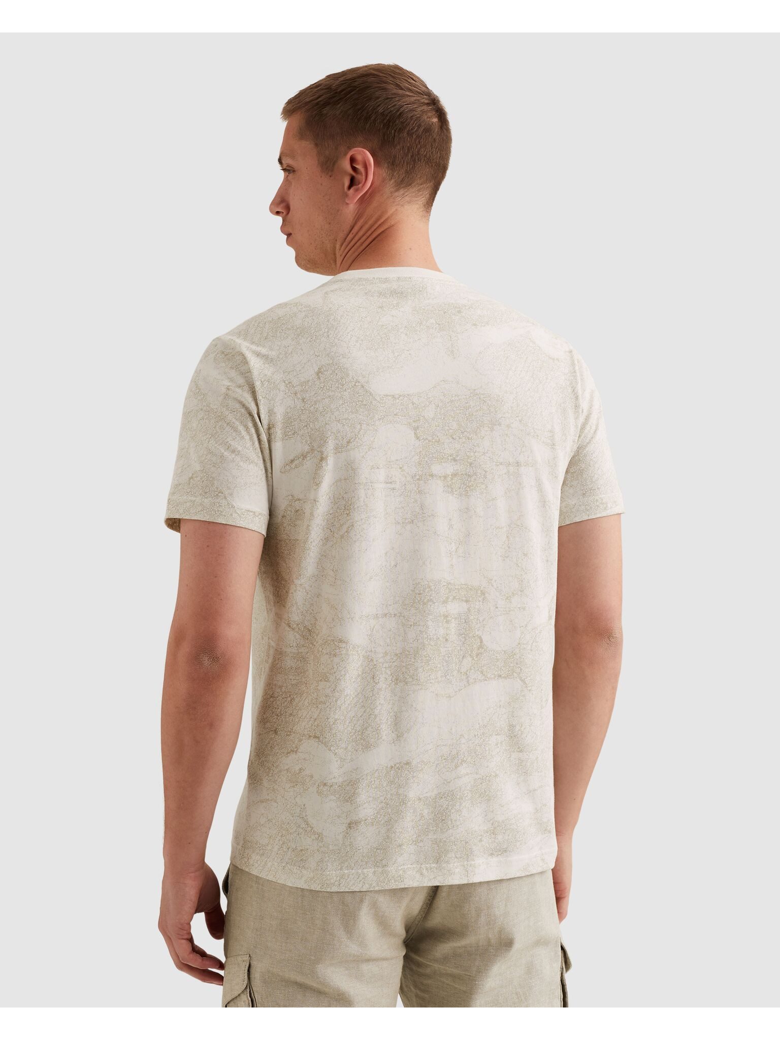 PME LEGEND T-Shirt Short sleeve r-neck single jersey aop mit Logo Stickerei