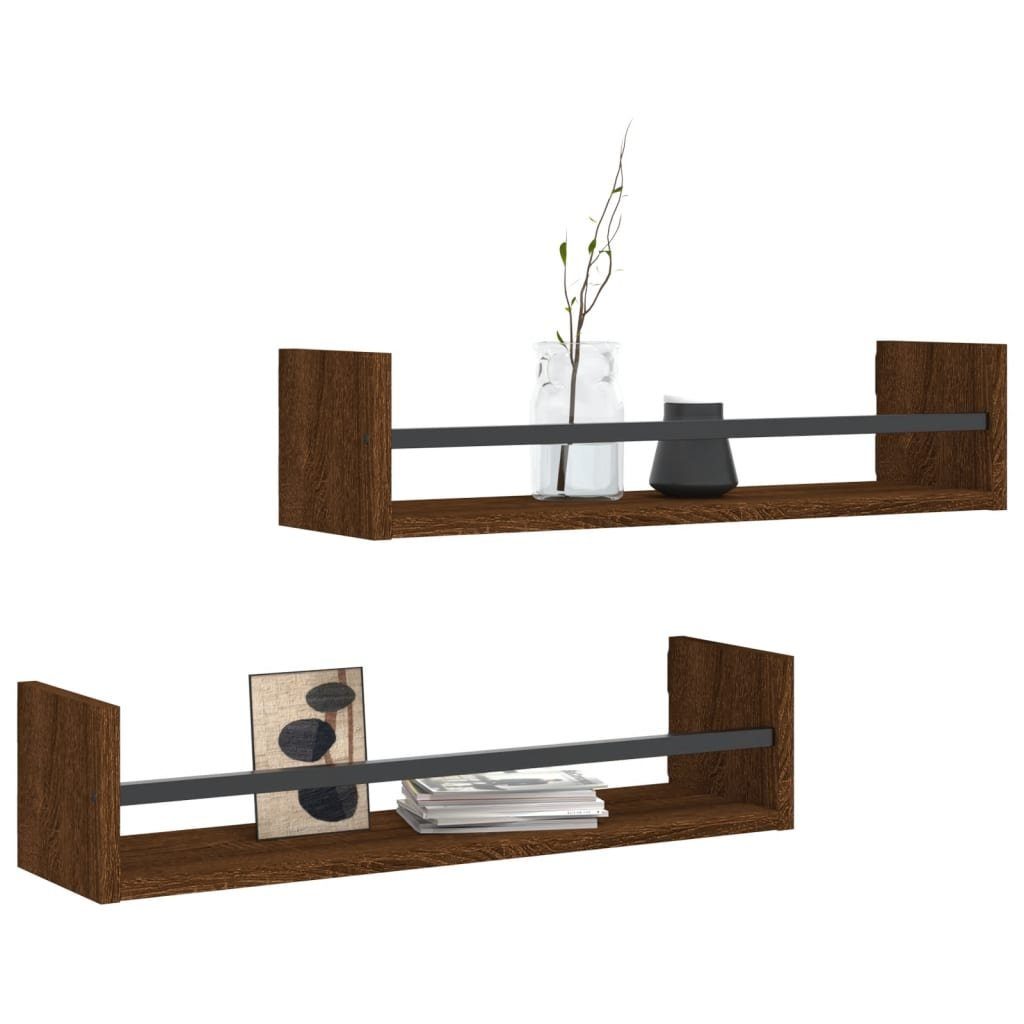 vidaXL Regal Wandregale mit Stangen 2 günstig online kaufen