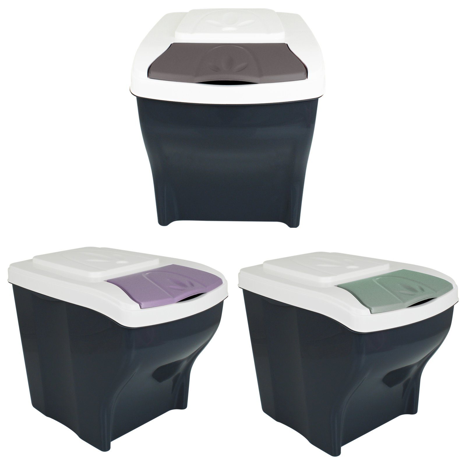 Bischof Mülltrennsystem Abfallsammler Set Poker Modellwahl Abfallbehälter Mülleimer Abfall, Müll Behälter Abfalleimer Abfalltrennsystem Müllsortierer