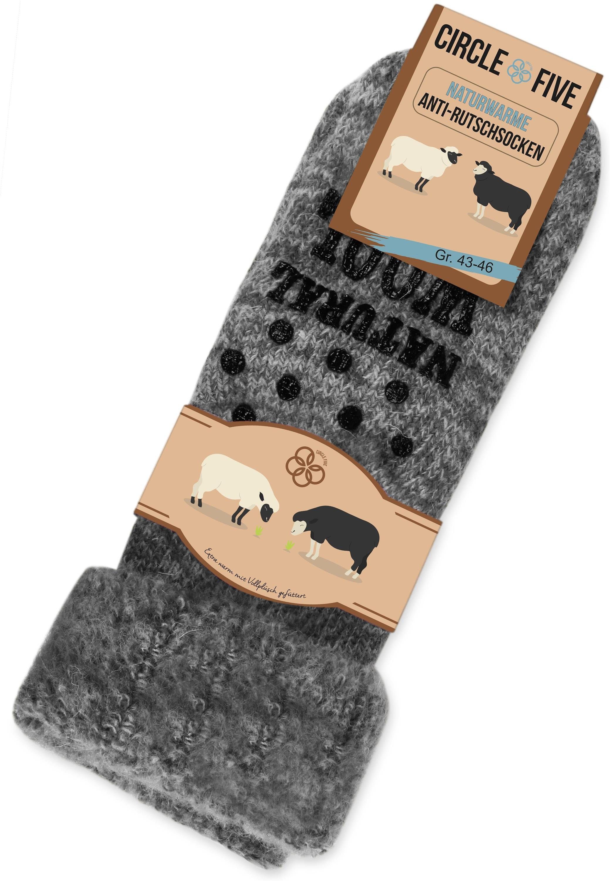 Circle Five ABS-Socken Winterhausschuhe mit ABS-Druck günstig online kaufen