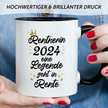 GRAVURZEILE Tasse bedruckt mit Spruch - Rentner/Rentnerin - Lustige Geschenke, - Rentnerin Schwarz & Weiß