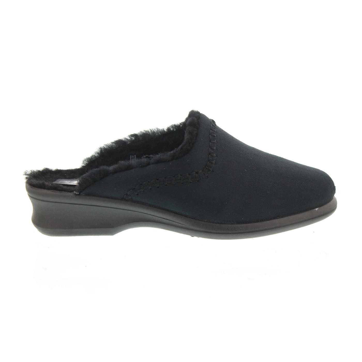 Rohde ALLCLASSICS, Farun Hausschuh, Microvelour, schwarz, Lammfellfut Pantoffel