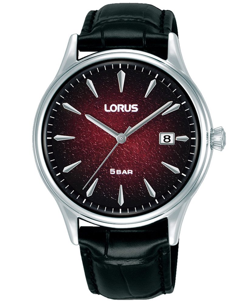 LORUS Quarzuhr RS901EX9, Armbanduhr, Damenuhr, Herrenuhr, Lederarmband, analog, Tag