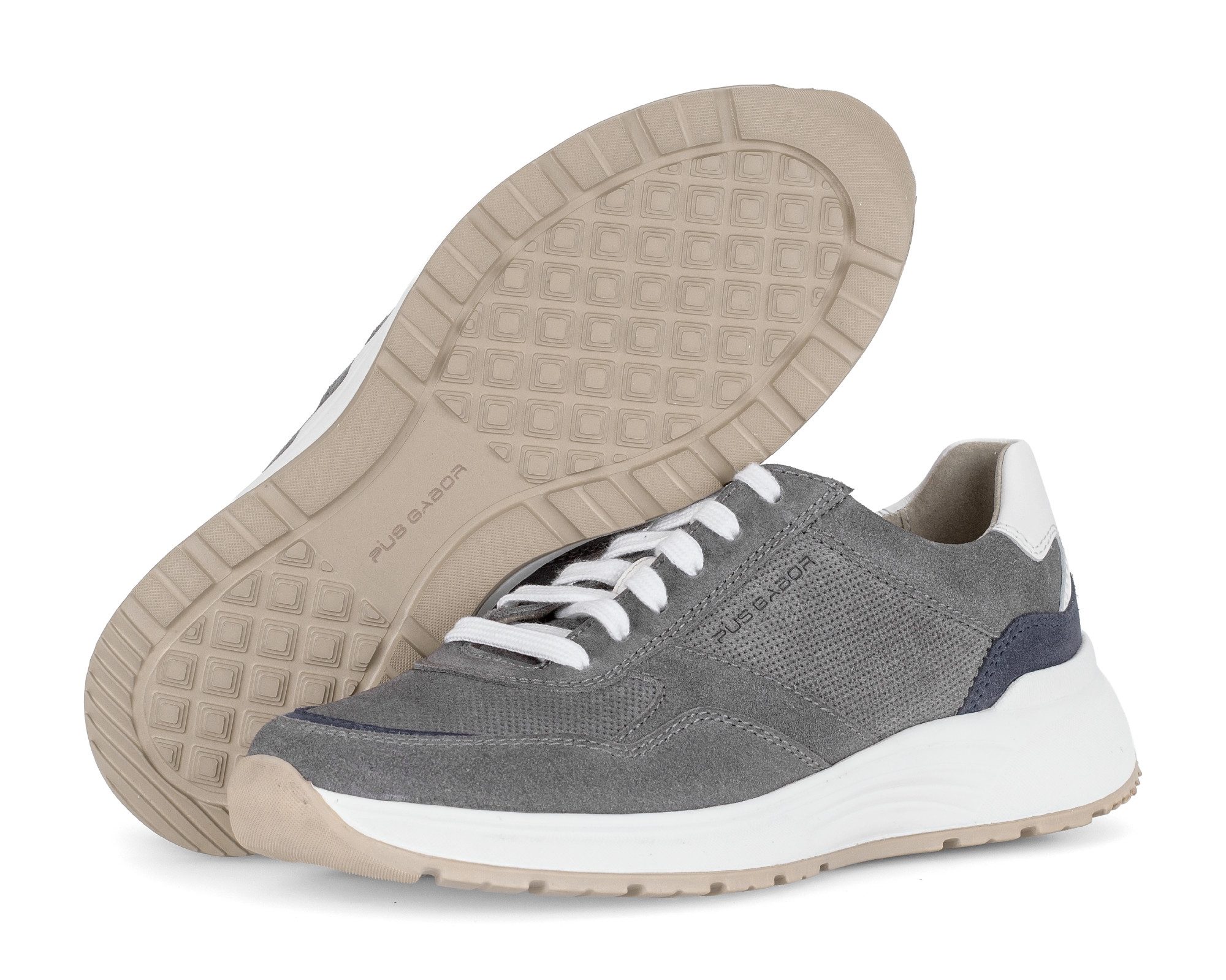 Pius Gabor Sneaker, Freizeitschuh, Halbschuh, Schnürschuh mit Kontrastbesätzen, G-Weite