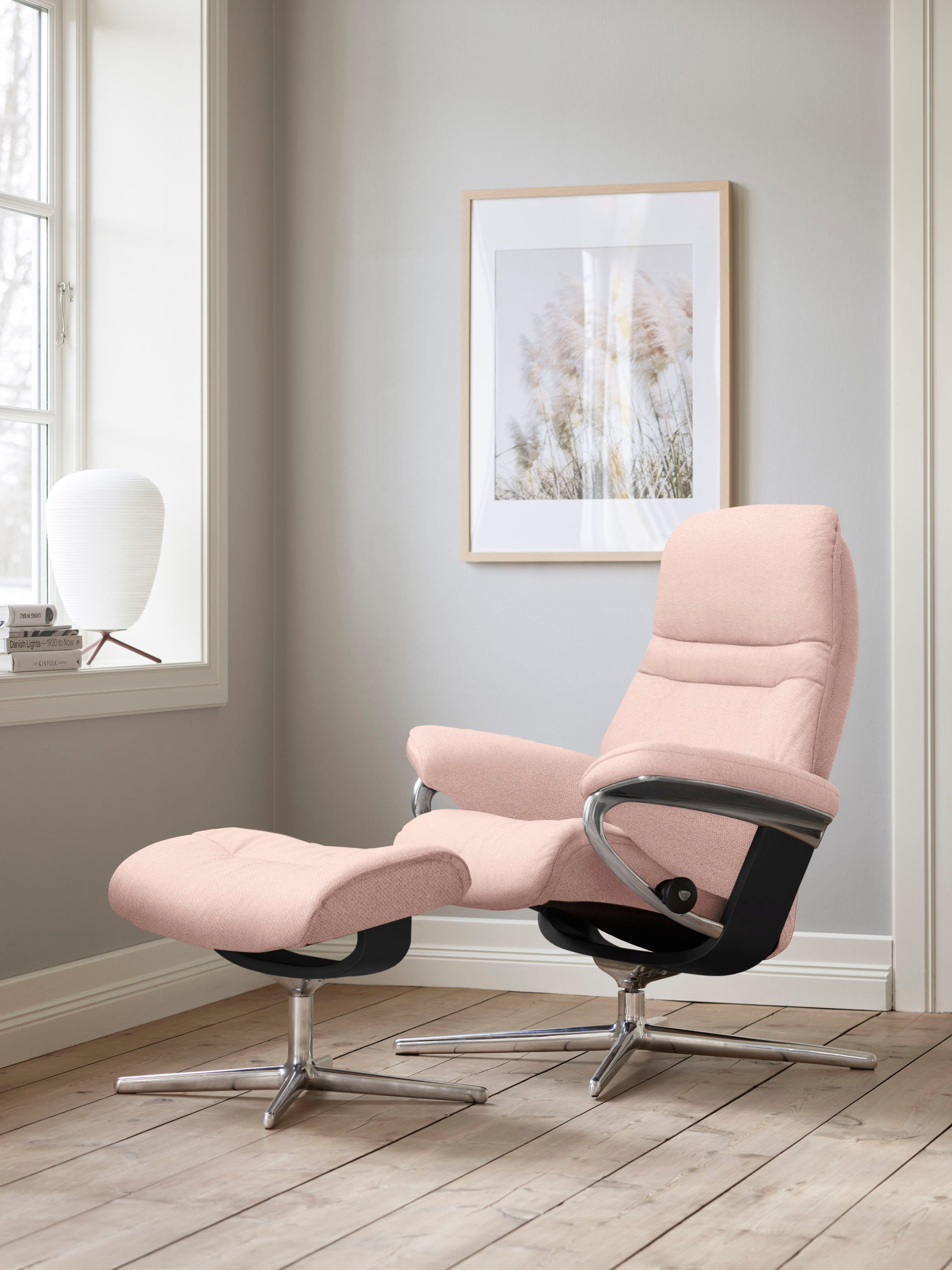 Stressless® Relaxsessel Sunrise, mit Cross Base, Größe S, M & L, Holzakzent Schwarz