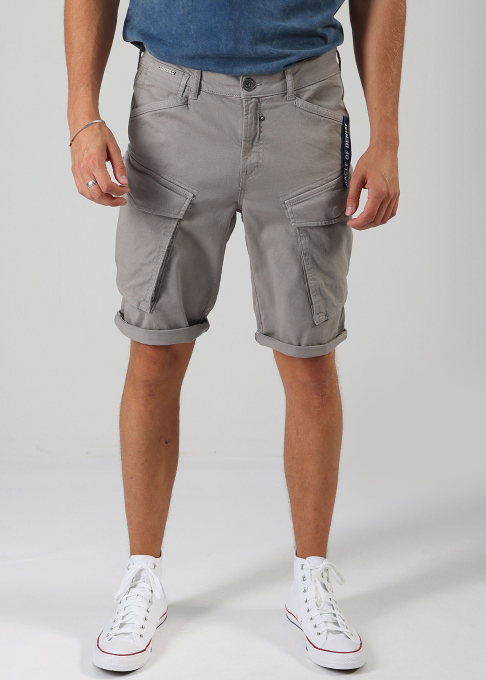 Miracle of Denim Shorts Elias Cargo Bermuda im 5 Pocket Style Light Grey