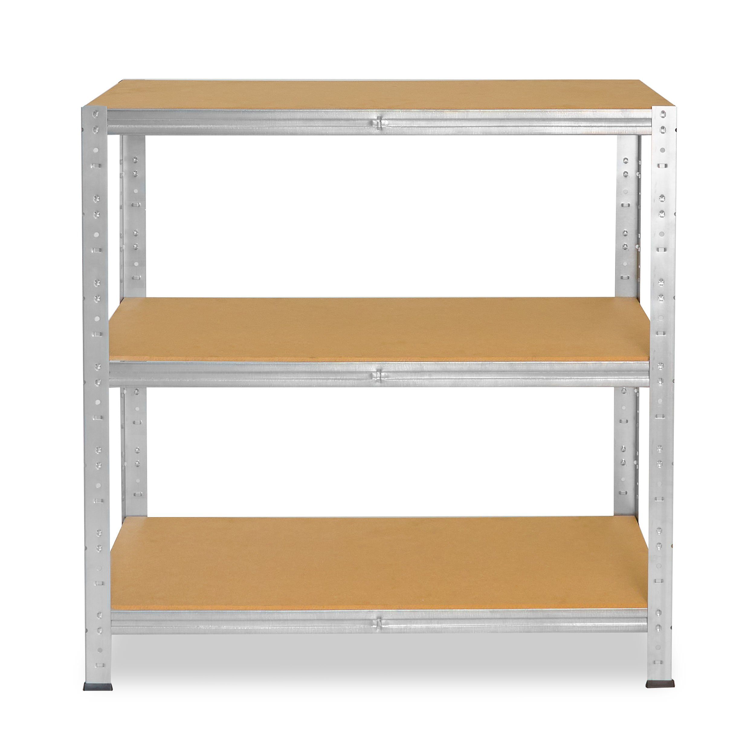 oder Lagerregal, Steckregal 175kg Schwerlastregal Metallregal als shelfplaza Böden, Werkstattregal Metall Tragkraft mit mit Kellerregal, HOME, 115x60x50cm verzinkt, Garagenregal, 3