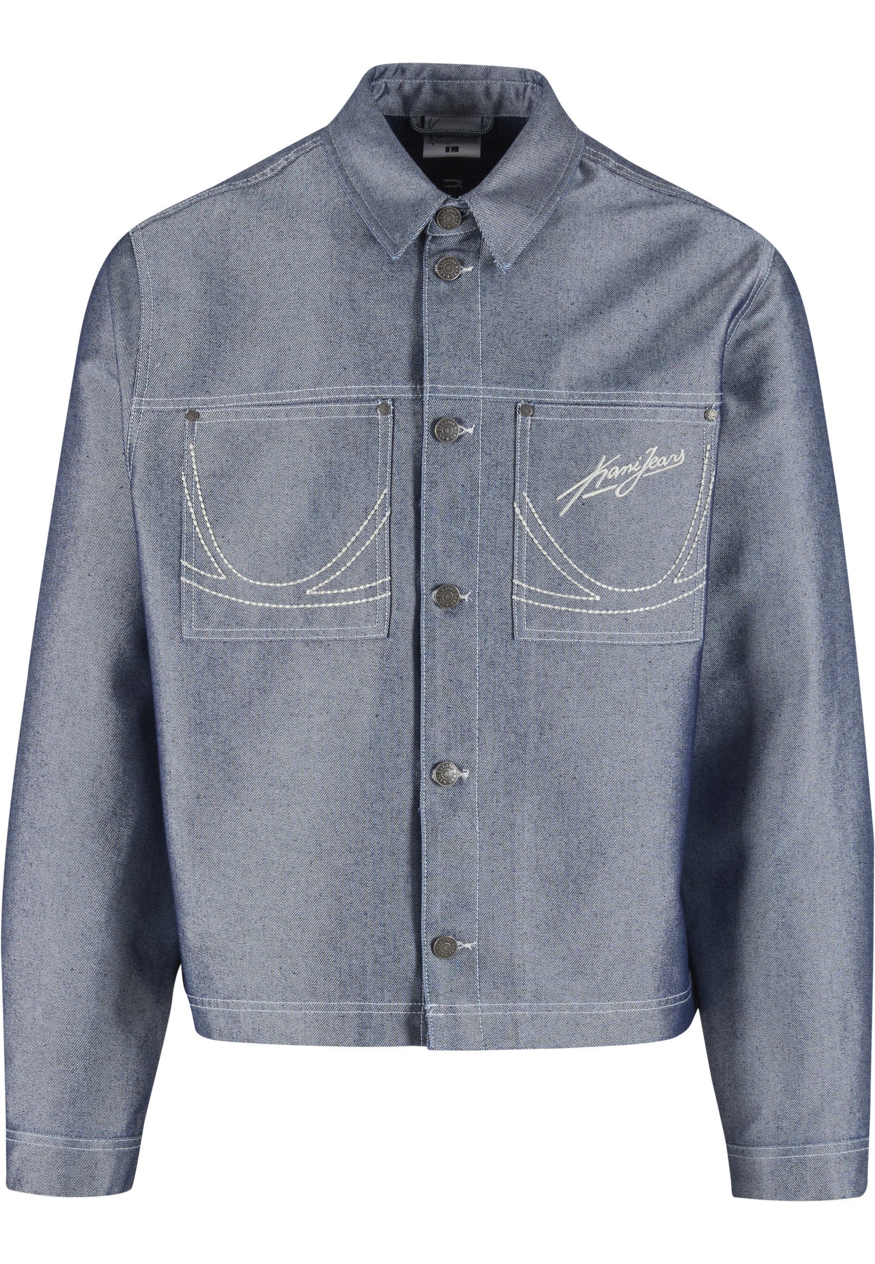 Karl Kani Jeansjacke Karl Kani Kani Jeans Cropped Silver Denim Jacket (1-St)