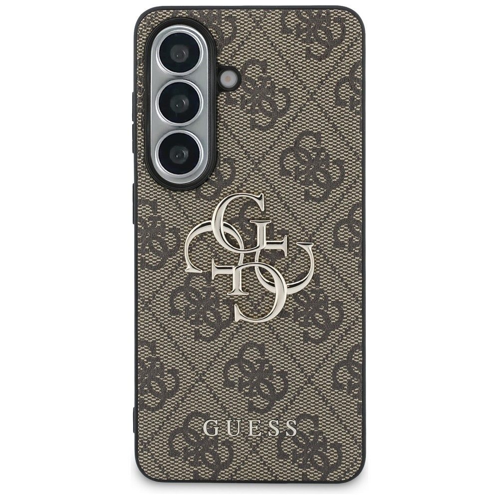 Guess Handyhülle Hülle braun Galaxy S26 Plus Kunstleder Big Logo goldfarben Metall 6,7 Zoll, Kantenschutz – Bild 3 von 5