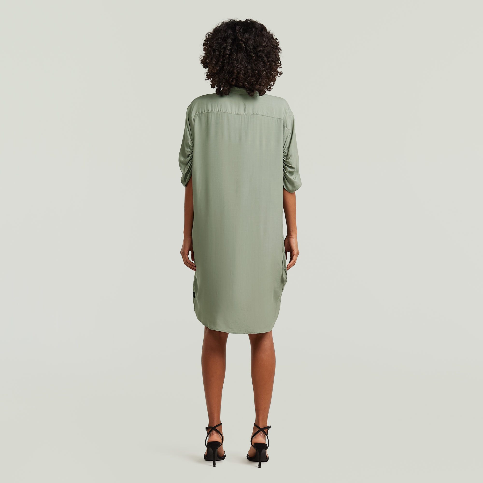 G-STAR Blusenkleid DRS Fluid Dress mit verstellbaren Ärmeln, Regular Fit