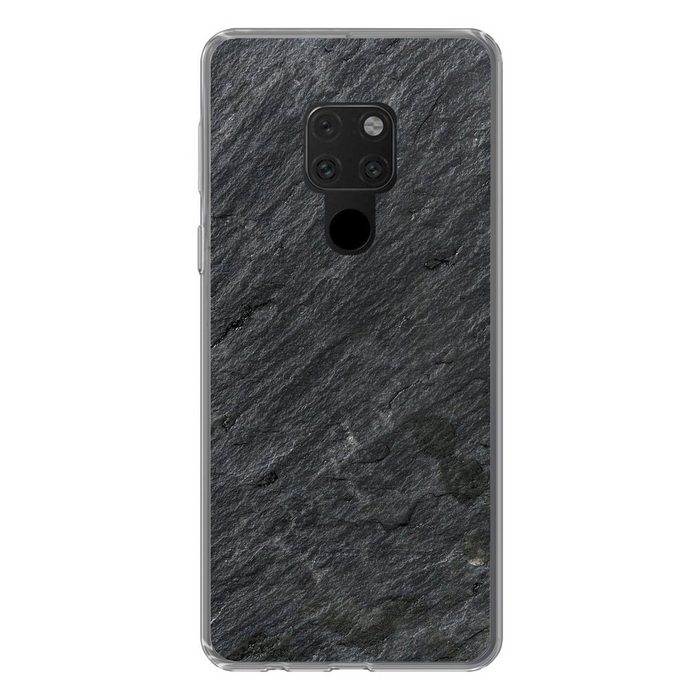 MuchoWow Handyhülle Naturstein - Industriell - Schiefer - Strukturiert - Grau Phone Case Handyhülle Huawei Mate 20 Silikon Schutzhülle