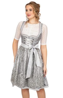 KRÜGER MADL & BUAM Trachtenkleid Midi Dirndl 2tlg. 60cm JOSELIN grau