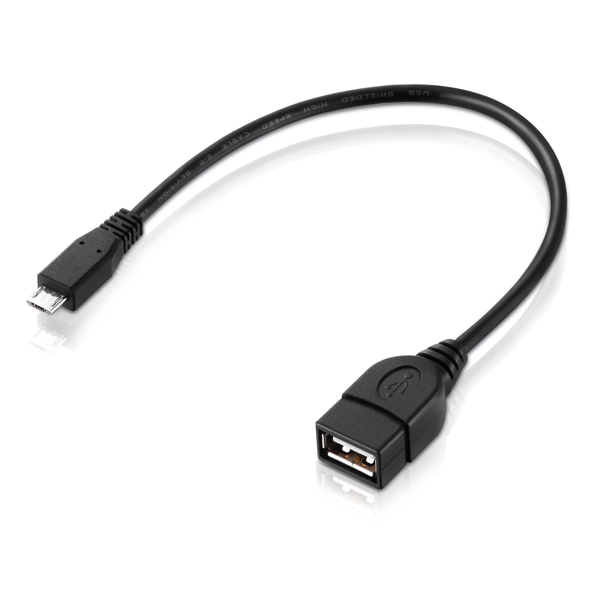 adaptare 40225 USB-OTG Adapter-Kabel Micro-USB 2.0-Stecker USB-Buchse USB-Kabel