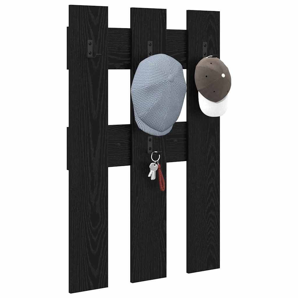 vidaXL Regal Wandmontierter Kleiderständer Wandmontiert Schwarz günstig online kaufen