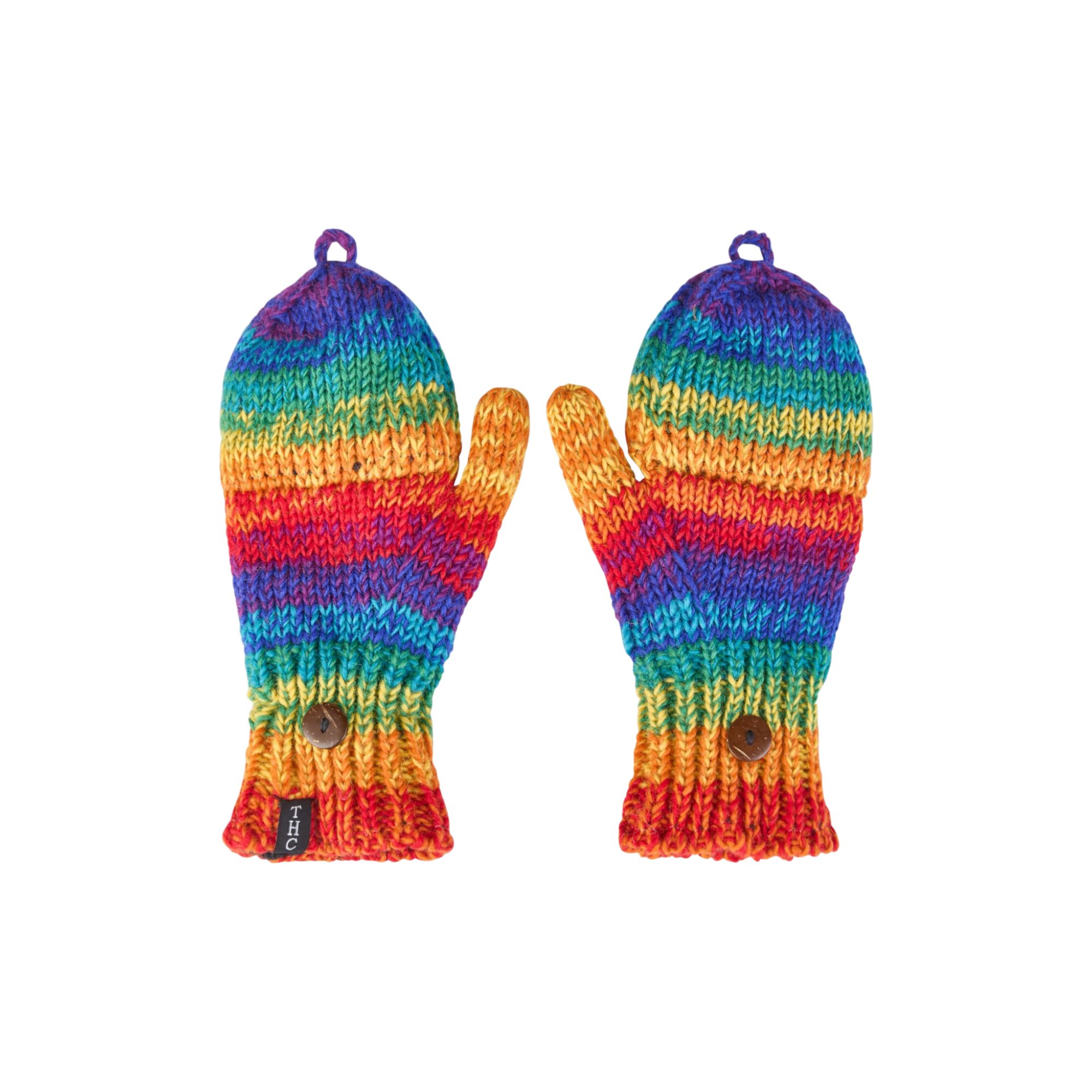 THC Natural Line Strickhandschuhe THC Klapphandschuhe 620 (1 Paar, 1-St., 1 Paar) abklappbare Fingerspitzen