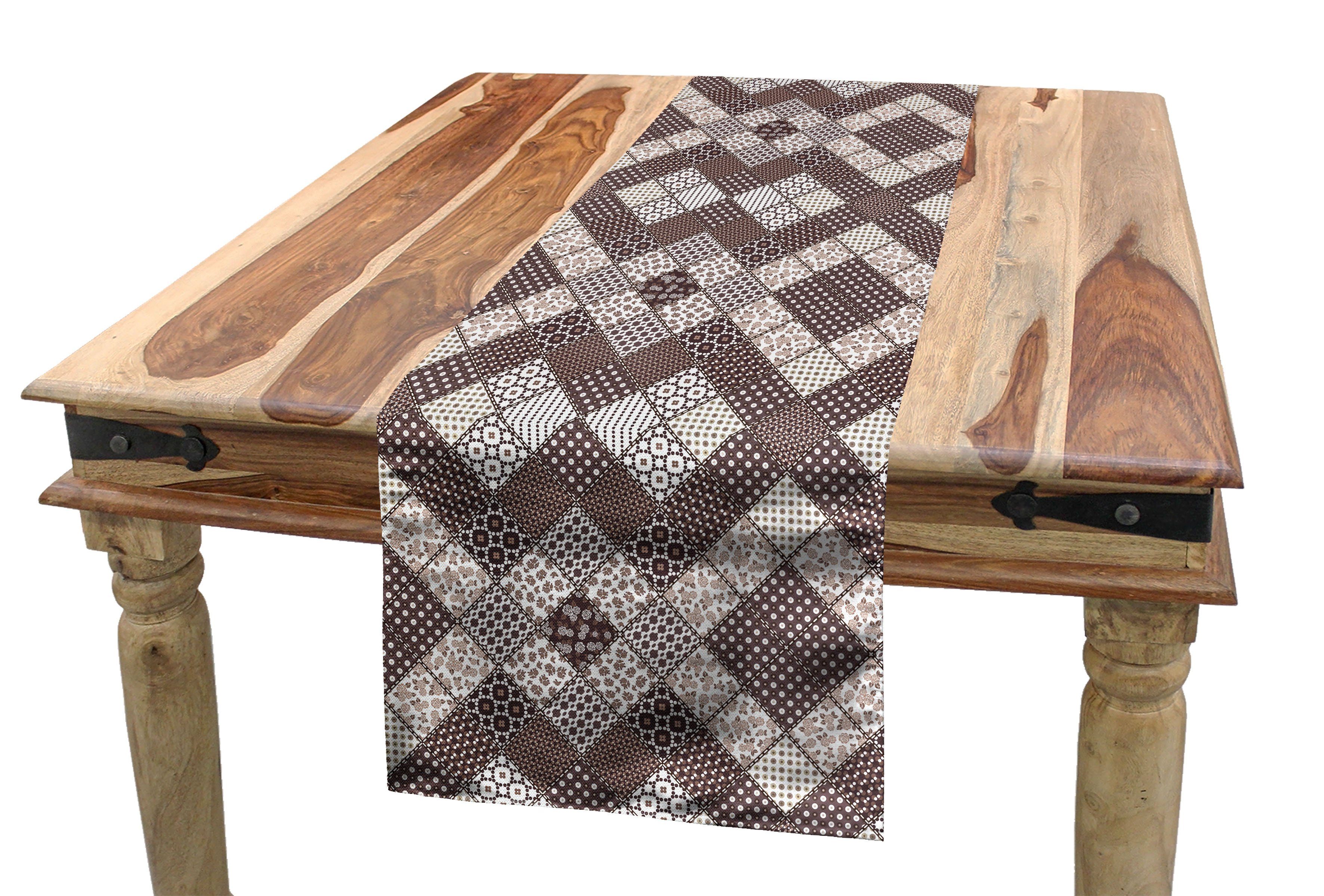 Tischläufer, Esszimmer Tischläufer Rechteckiger Abstrakt Dekorativer Abakuhaus Küche Patchwork Geometrisch