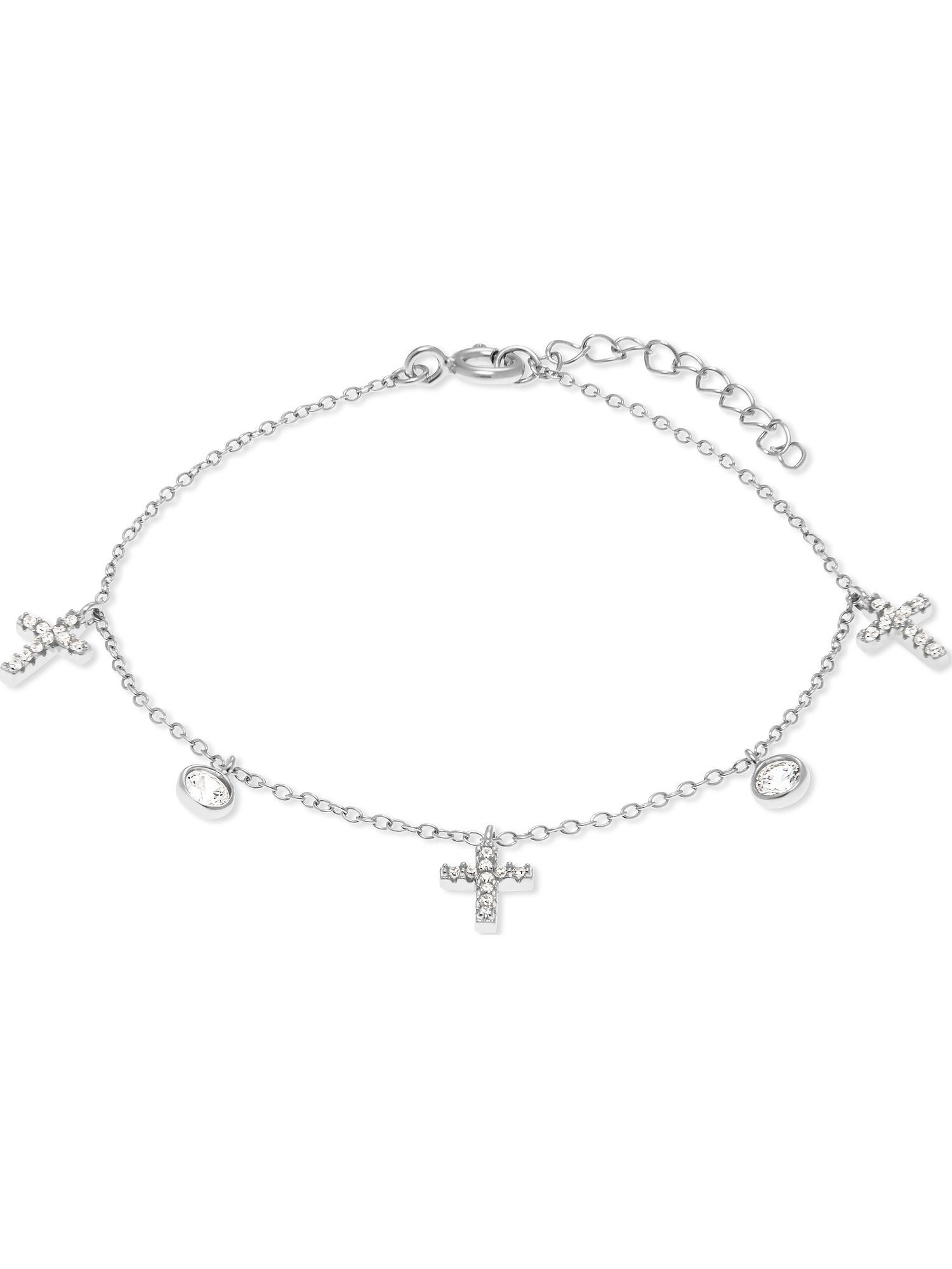 2 925er Damen-Armband Silber FAVS Zirkonia, Klassisch Silberarmband FAVS