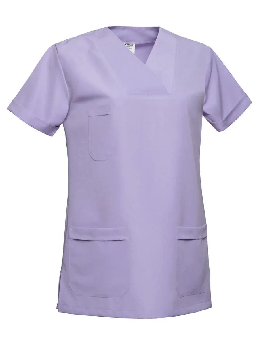 Ismont Funktionsbluse Damen OP-Anzug Scrubs Lila – ISMONT ISM 0037 – Bild 2 von 5