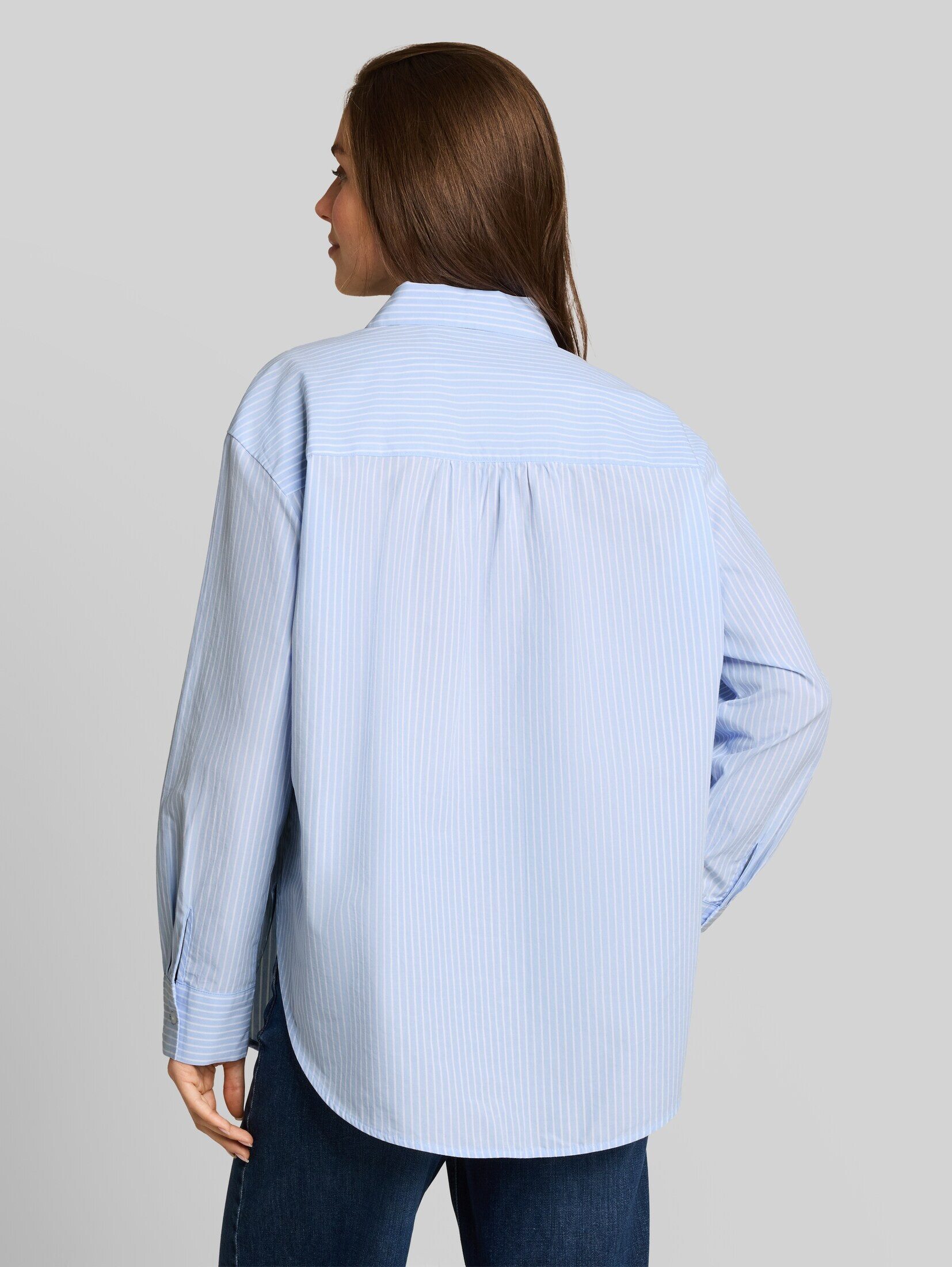 TOM TAILOR Langarmbluse Blusen & Shirts Loose Fit Popeline Hemdbluse