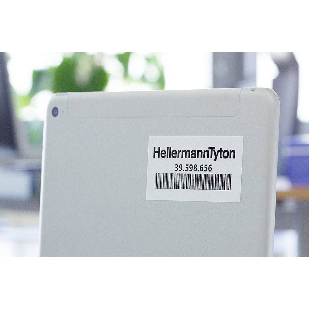 Etiketten HellermannTyton 596-12157 TAG66TD1-1210-WH-1210-WH Etikett für Laserbe