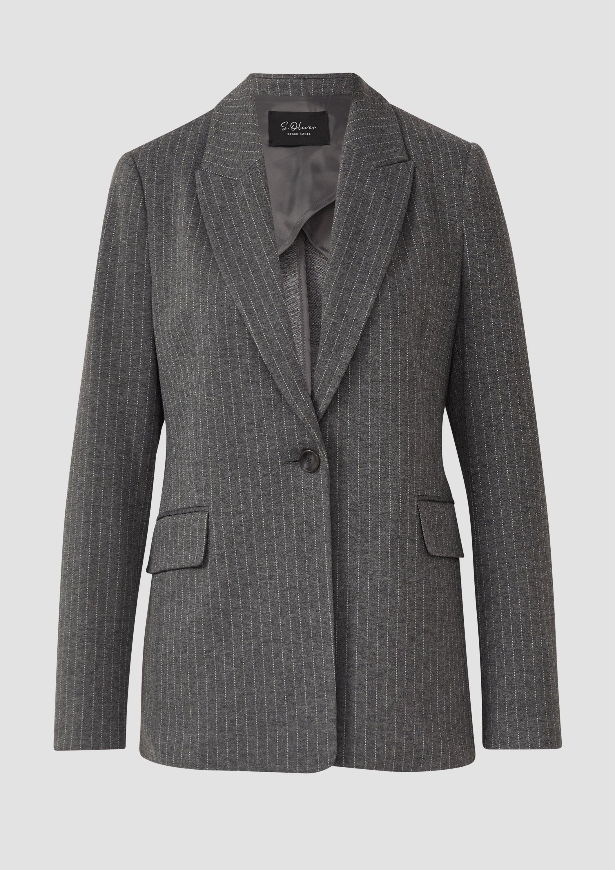 s.Oliver Jackenblazer Indoor-Blazer Antaillierter Blazer mit Nadelstreifen