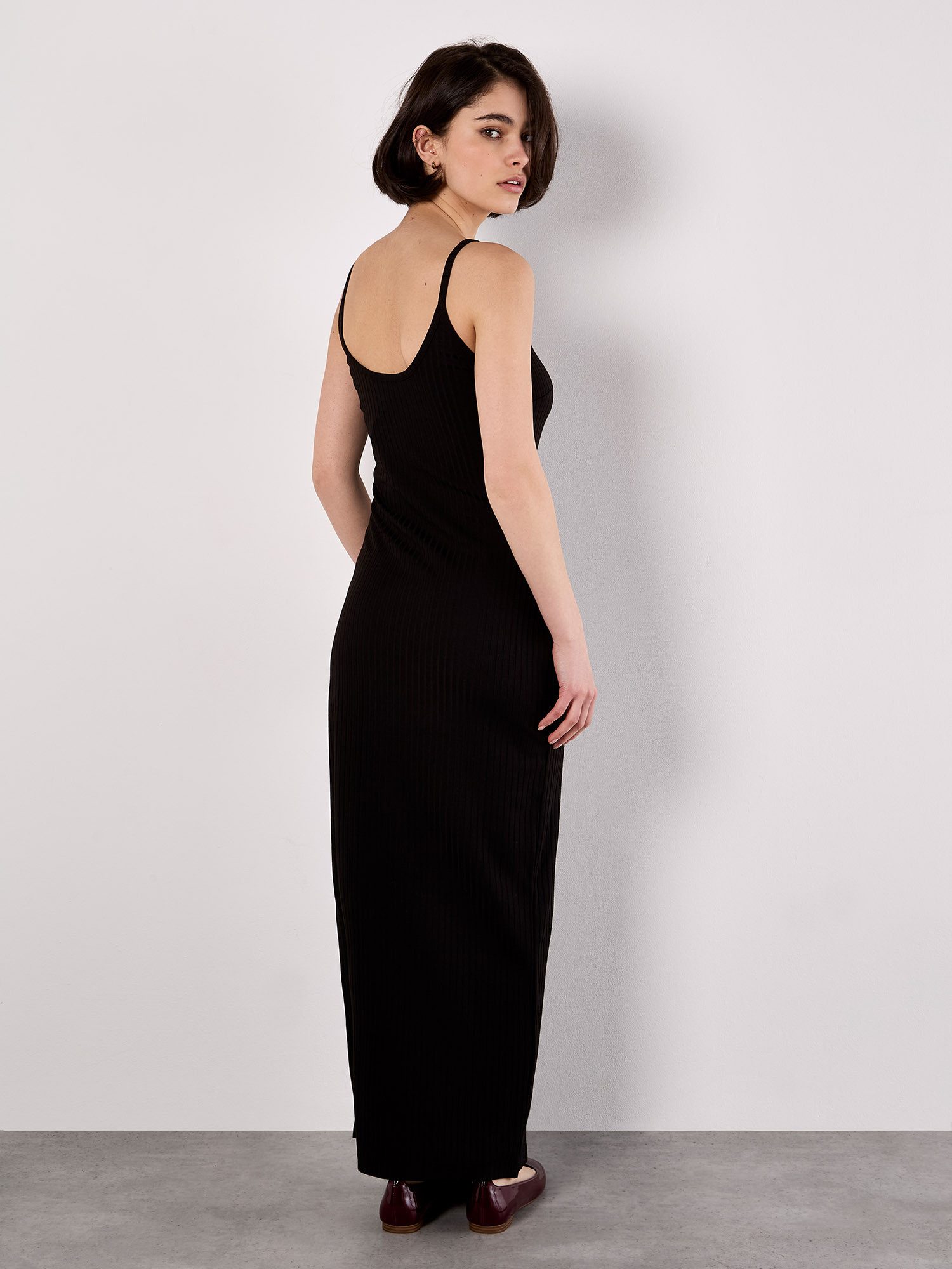 Apricot Maxikleid Jersey-Sommerkleid mit Beinschlitz
