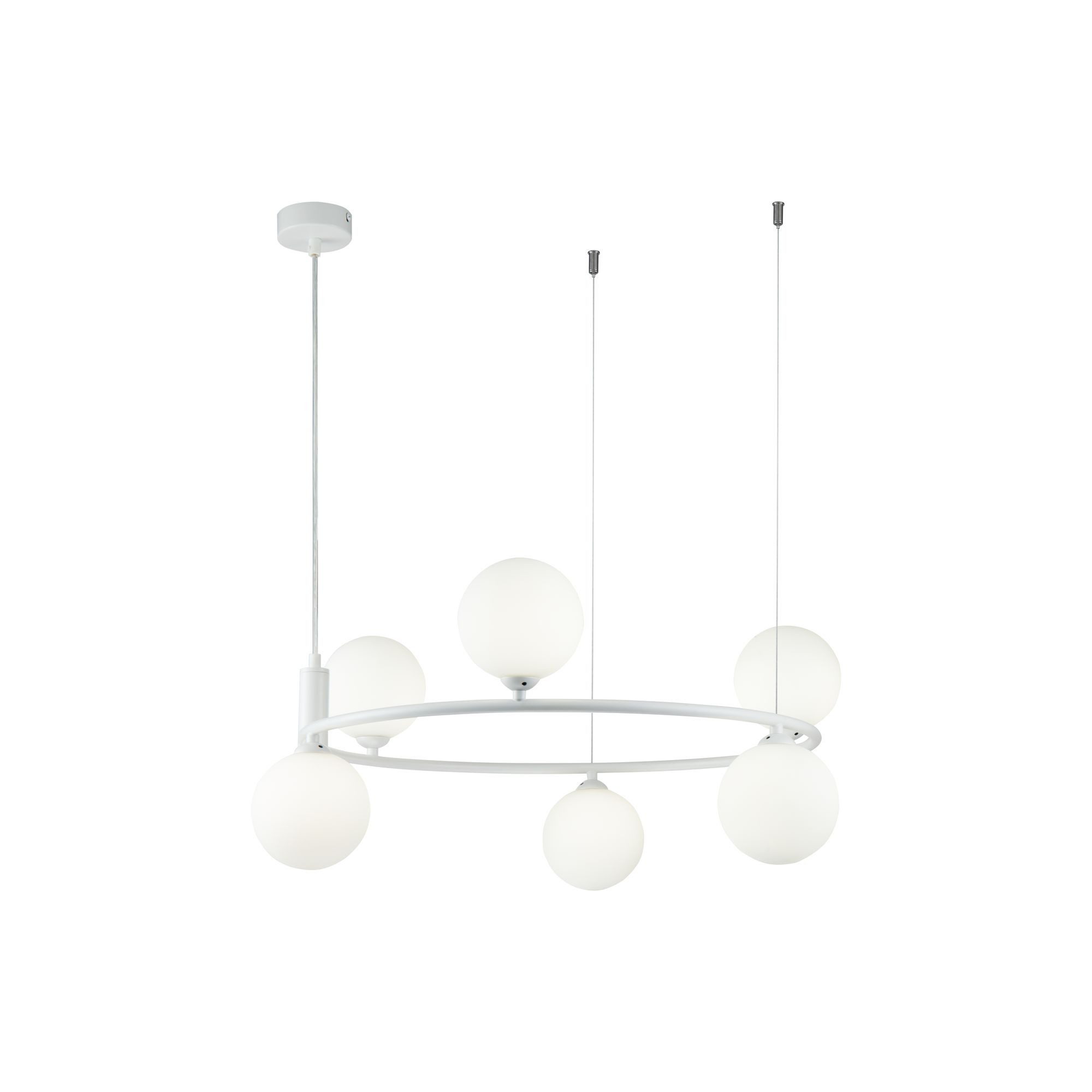 Maytoni Pendelleuchte Pendelleuchte MOD013PL-06W, Ohne Leuchtmittel, Maytoni Modern Pendelleuchte Weiß 6x G9 – Hängeleuchte aus Metall