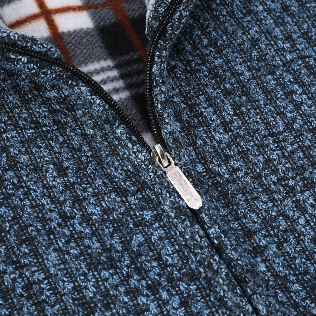 Allthemen Strickjacke mit Stehkragen Herren klassischer Cardigan – Bild 4 von 5