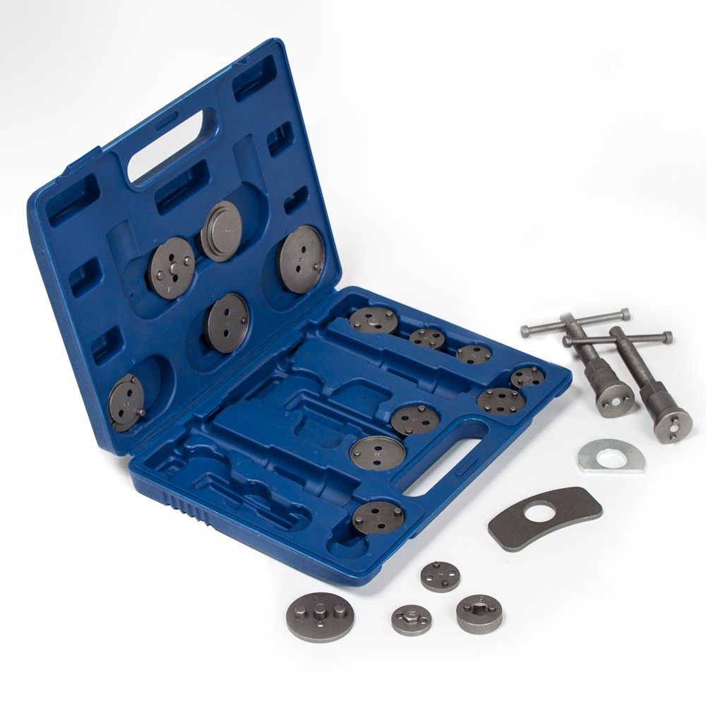 tectake Werkzeugset Set blau 22-tlg., (1-St) Bremskolbenrücksteller