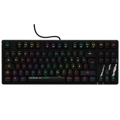 uRage »Gaming-Keyboard Mechanical RDX Slim Size« PC-Tastatur (Slim Size ohne Num-Pad, Gamer, RGB LED Beleuchtet, Mechanische Tastatur mit DE Layout QWERTZ)