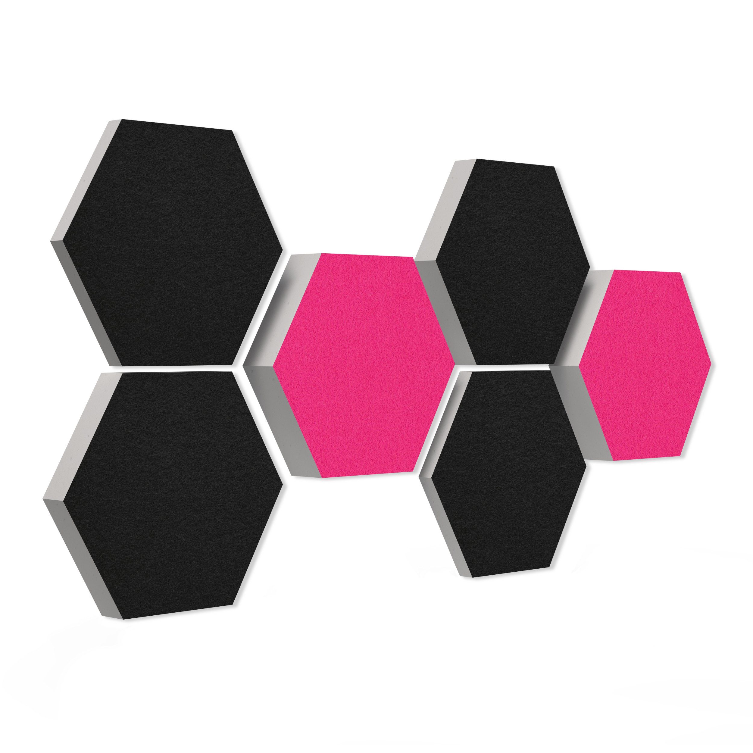 platino24 Akustikplatte 6 Absorber Wabenform aus Basotect ® G+ 3D-Effekt