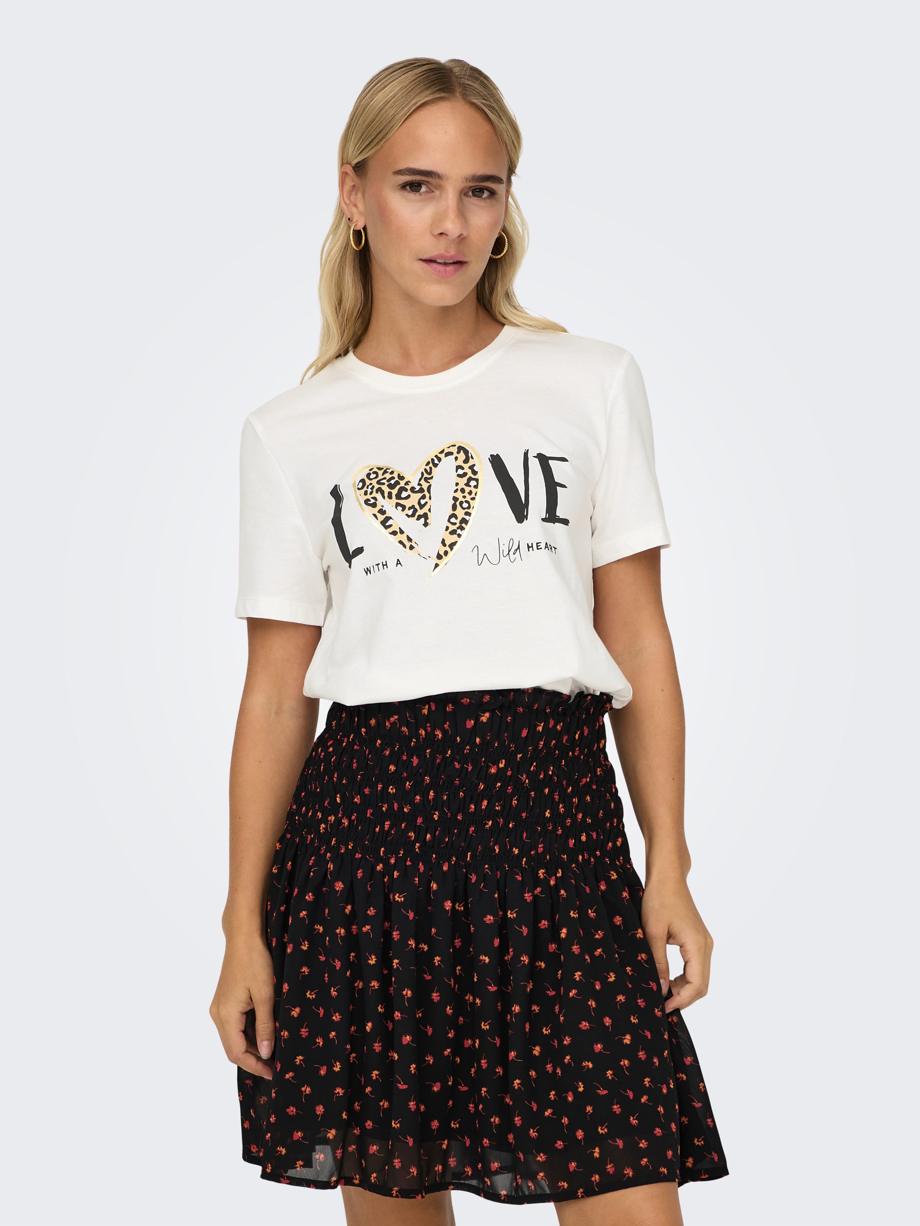 Kurzarmshirt ONLFREA S/S WILD TOP BOX JRS