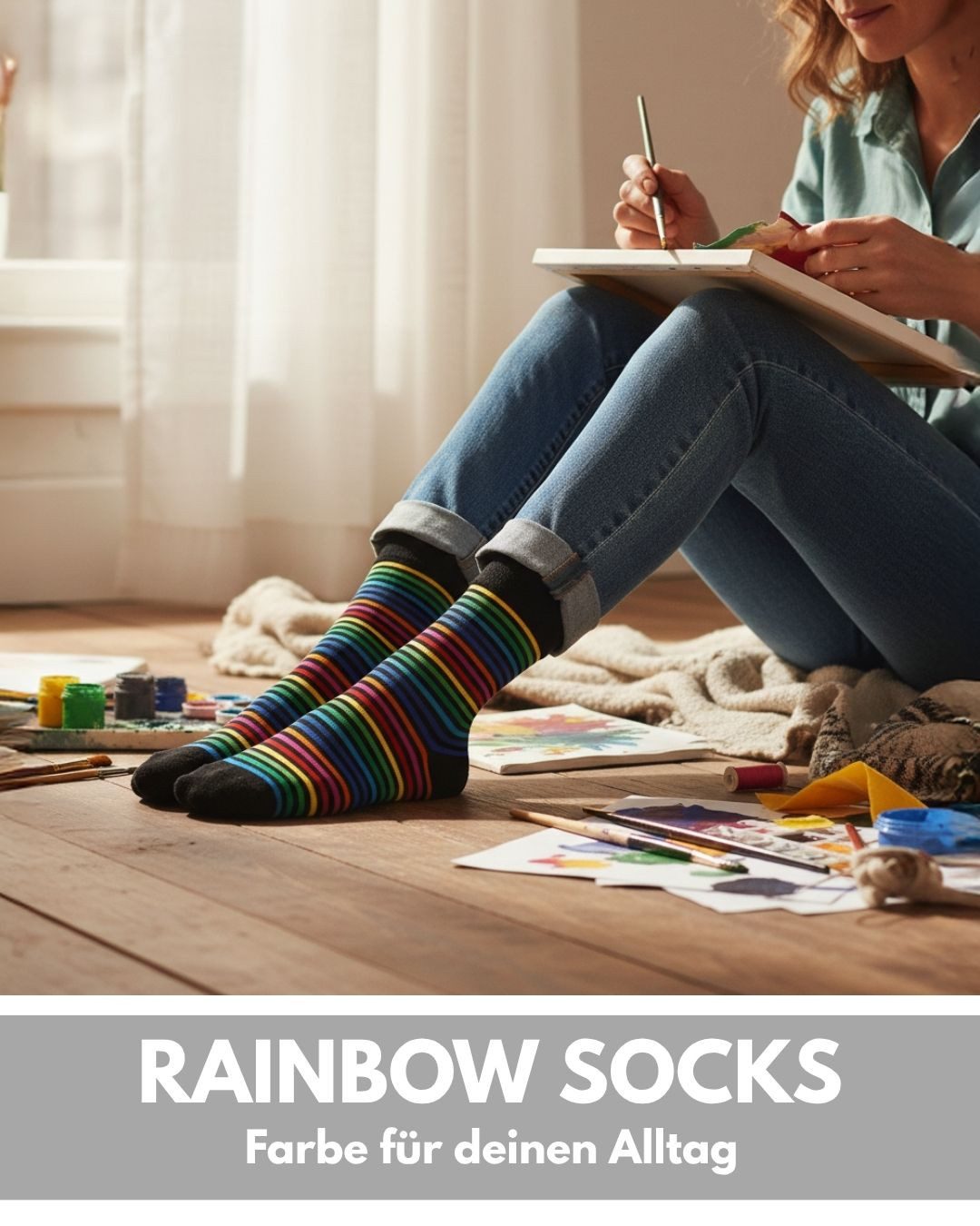sockenkauf24 Basicsocken Damen Socken Bunt Ringelsocken Gestreift Baumwolle mit Komfortbund (6-Paar) ohne Naht – Bild 2 von 5