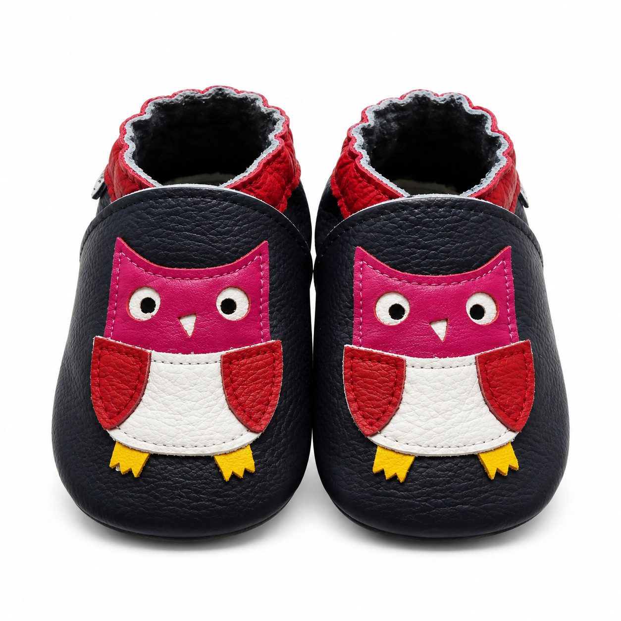 Mejale Weiche 100% Leder Lauflernschuhe Hausschuhe Dunkelblau Krabbelschuh
