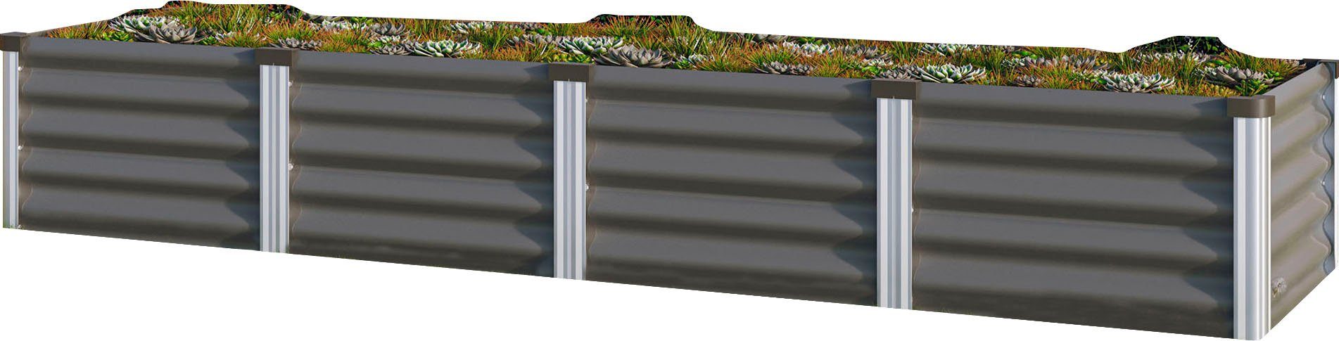 Vitavia Hochbeet Meta In&Out 401 L, BxTxH: 65x245x40 cm, granit/ alu