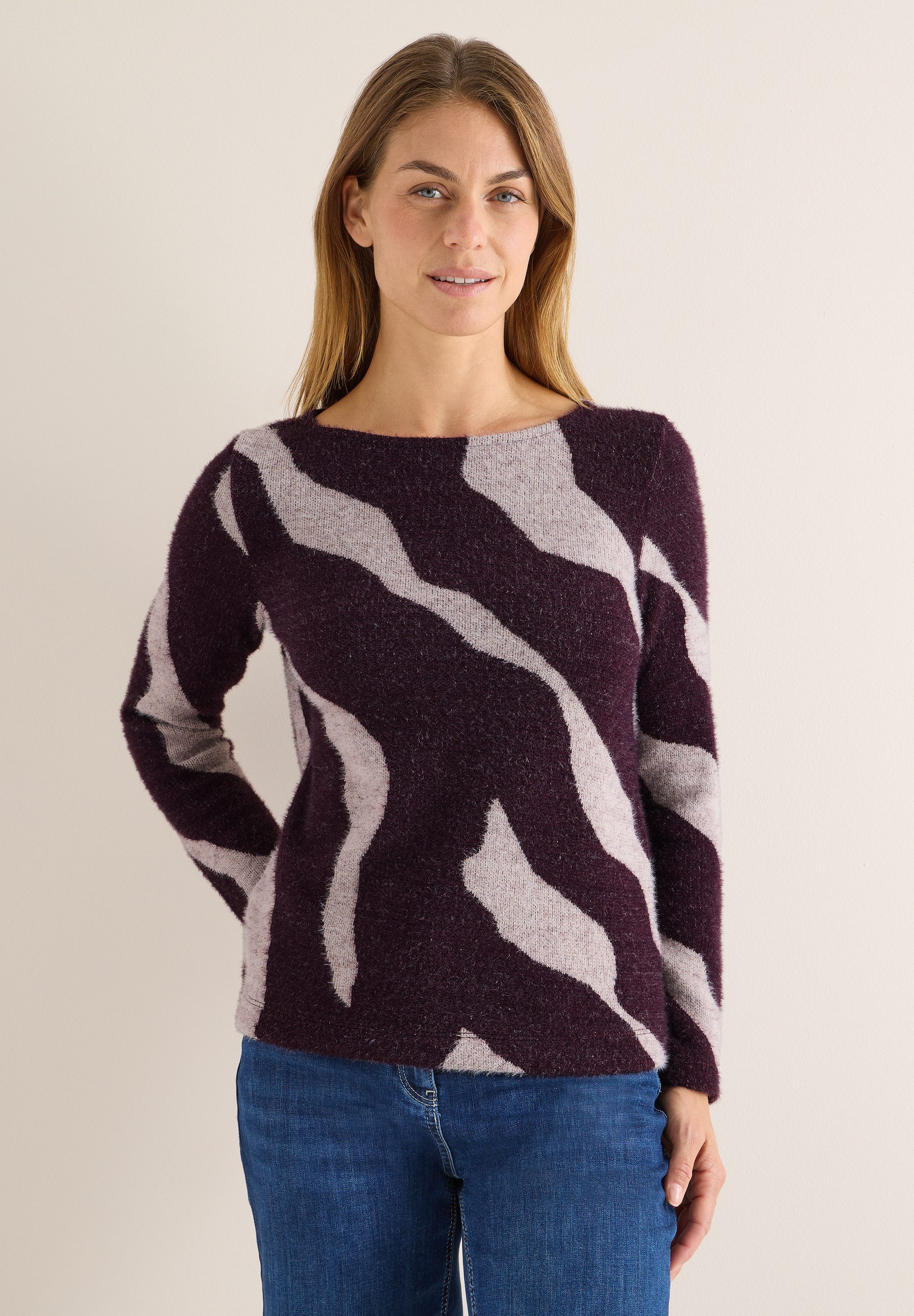 CECIL Langarmshirt aus softem Materialmix