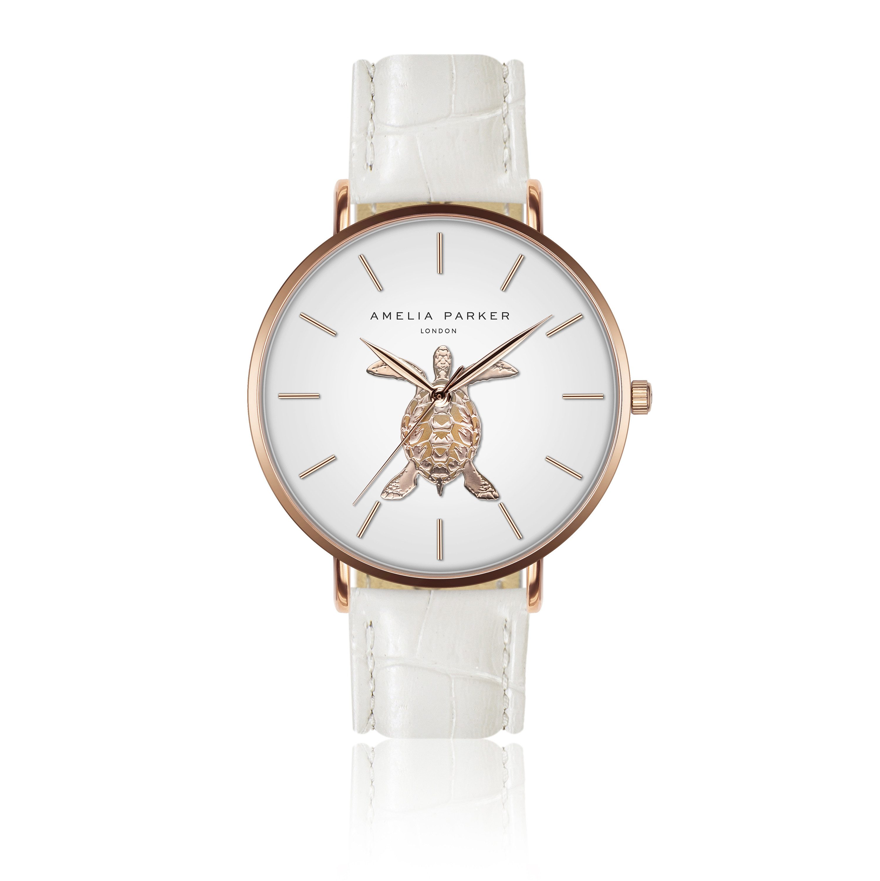 AMELIA PARKER Quarzuhr AA6-S108R Rose Turtle White Leather