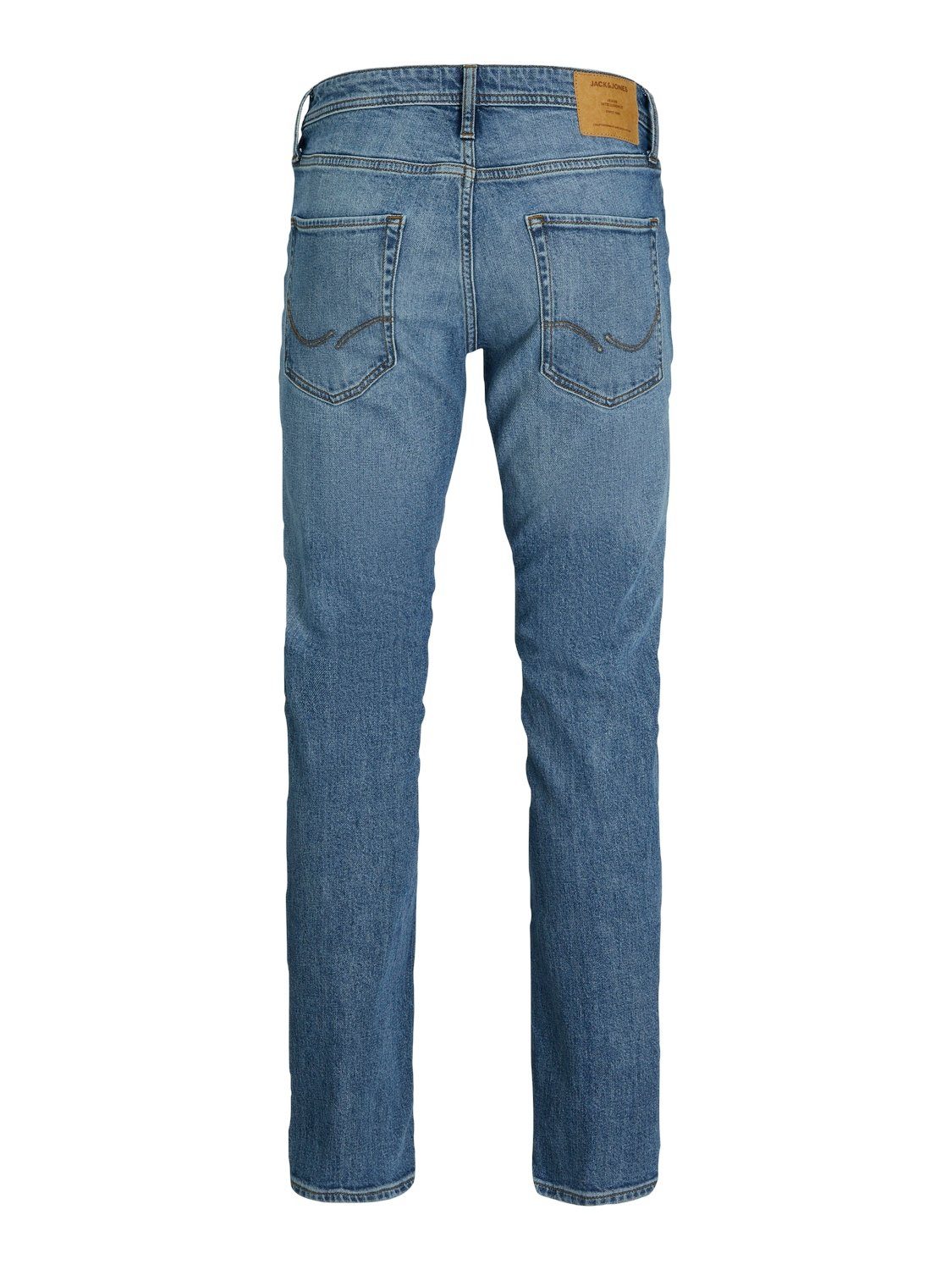 Jack & Jones Regular-fit-Jeans JJICLARK im Used-Look, Stretchkomfort und niedrige Leibhöhe Baumwollmischung, regular fit
