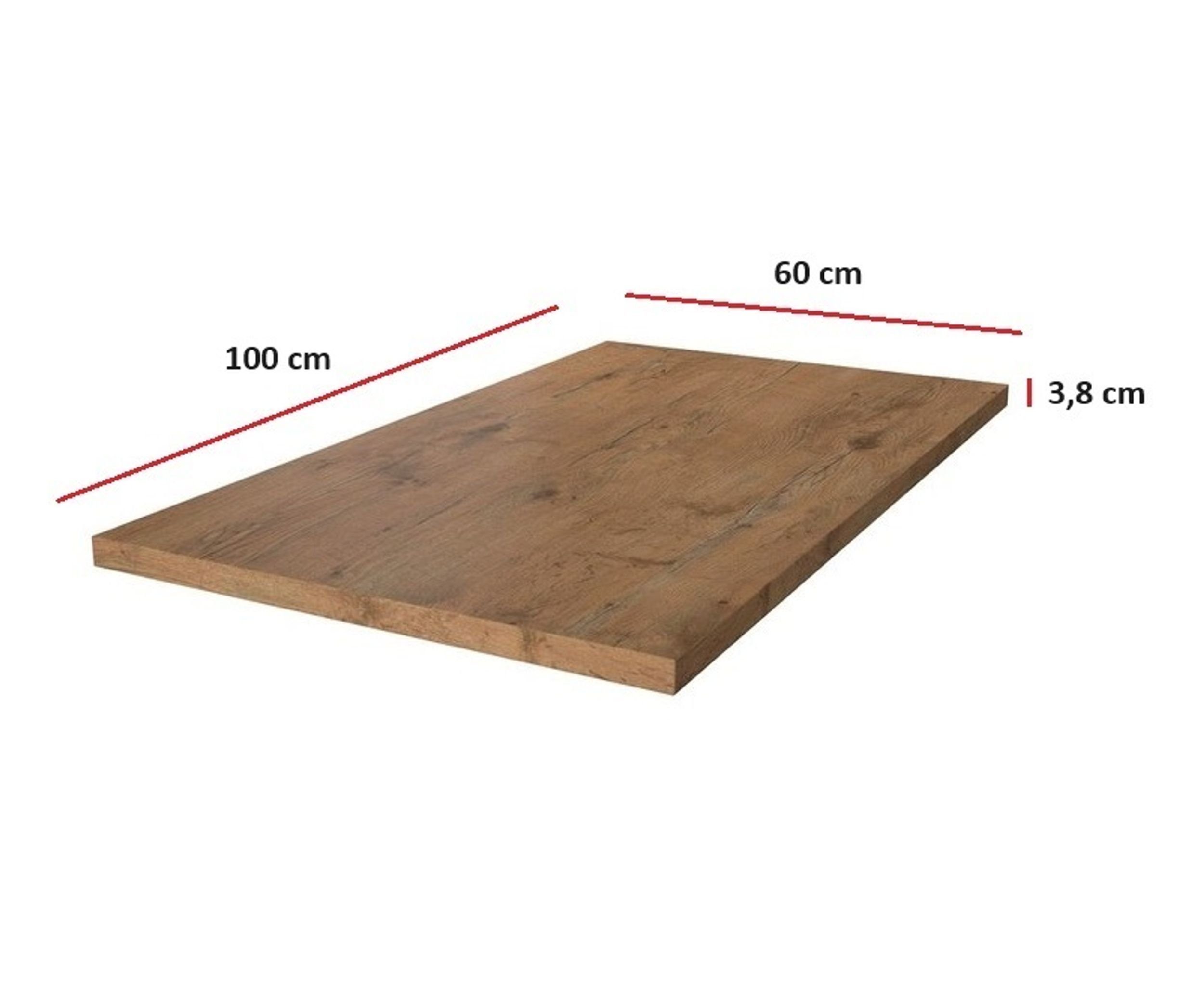 Küchen-Preisbombe Arbeitsplatte 3,8 / cm Breite cm cm Tiefe / Einbauküche Küchenblock 60 Küche ca. (1, ca. Höhe 100 St), Küchenzeile 1 Eiche Dekor Vigo Lancelot