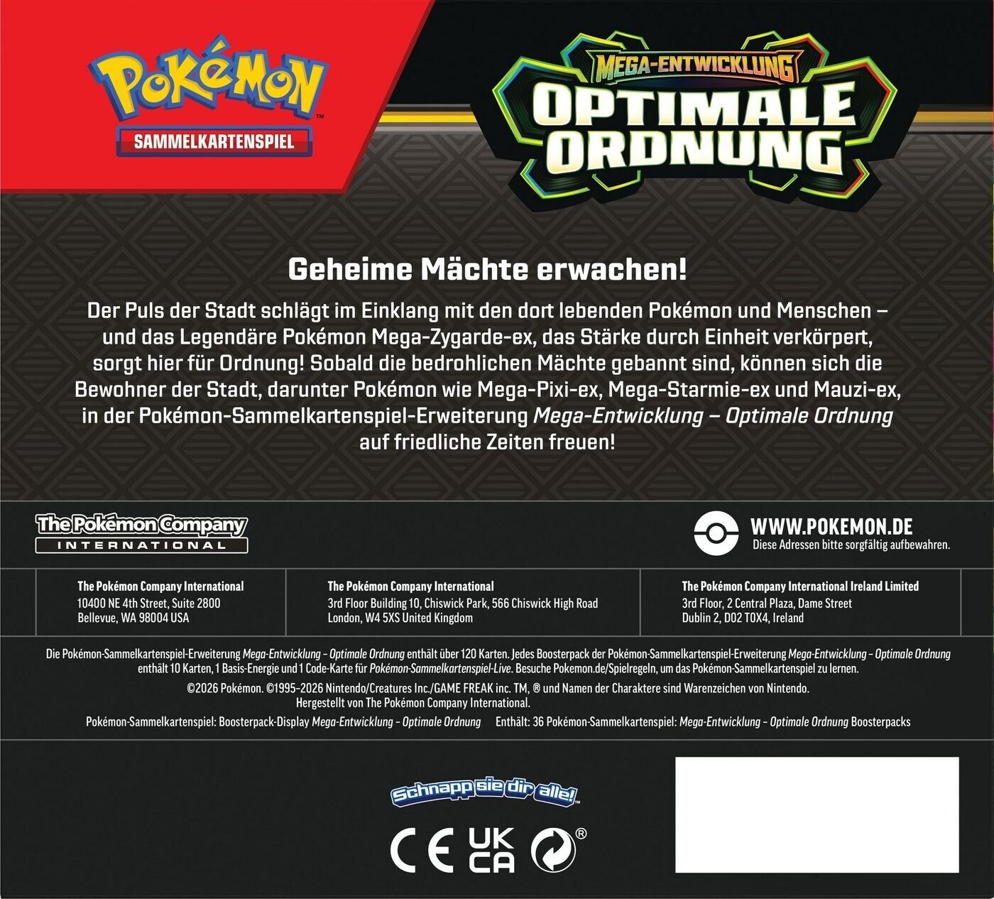 POKÉMON Sammelkarte Mega Entwicklung: Optimale Ordnung Booster Display Deutsch, Enthält 36 Booster Packs